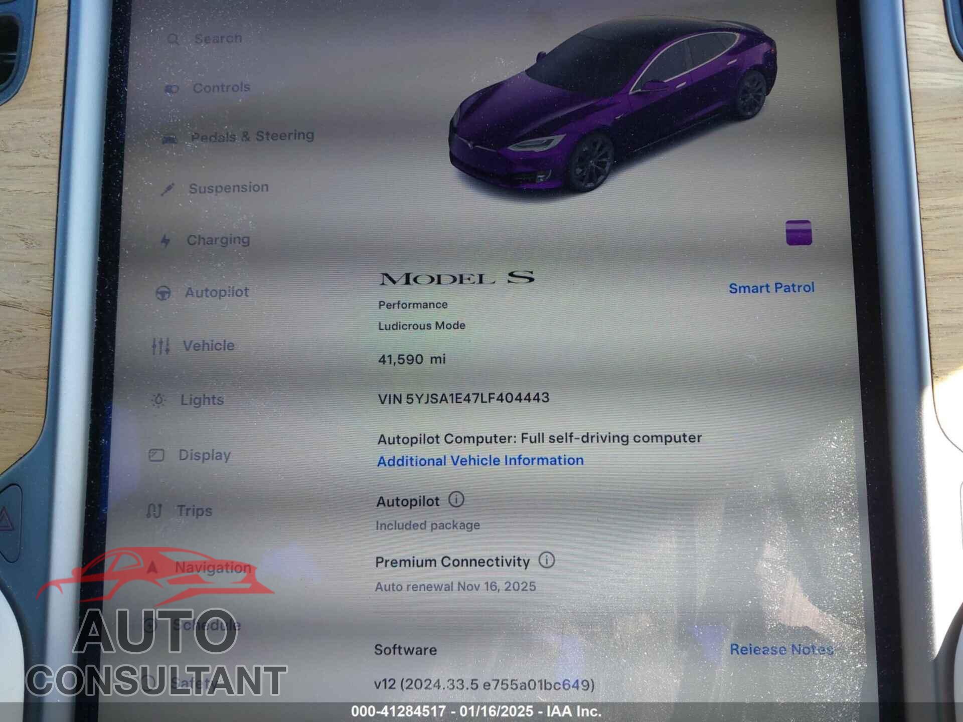 TESLA MODEL S 2020 - 5YJSA1E47LF404443