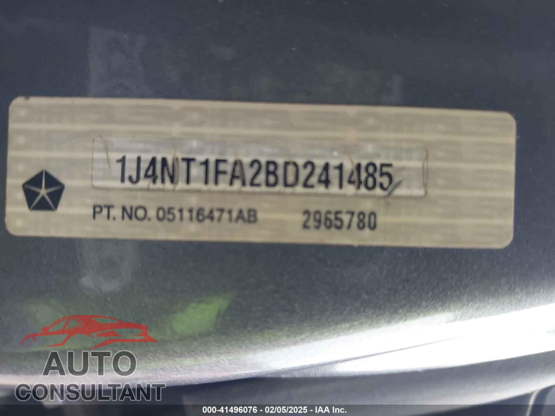 JEEP COMPASS 2011 - 1J4NT1FA2BD241485