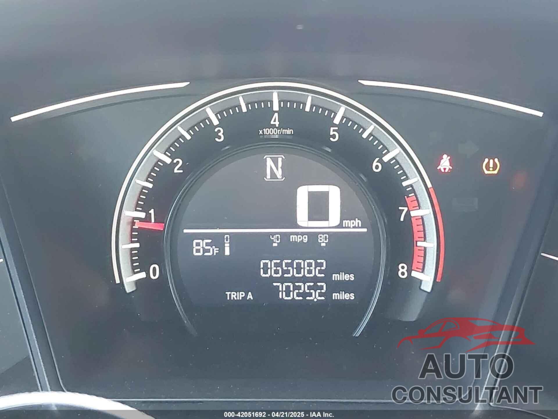 HONDA CIVIC 2017 - 19XFC2F59HE071331