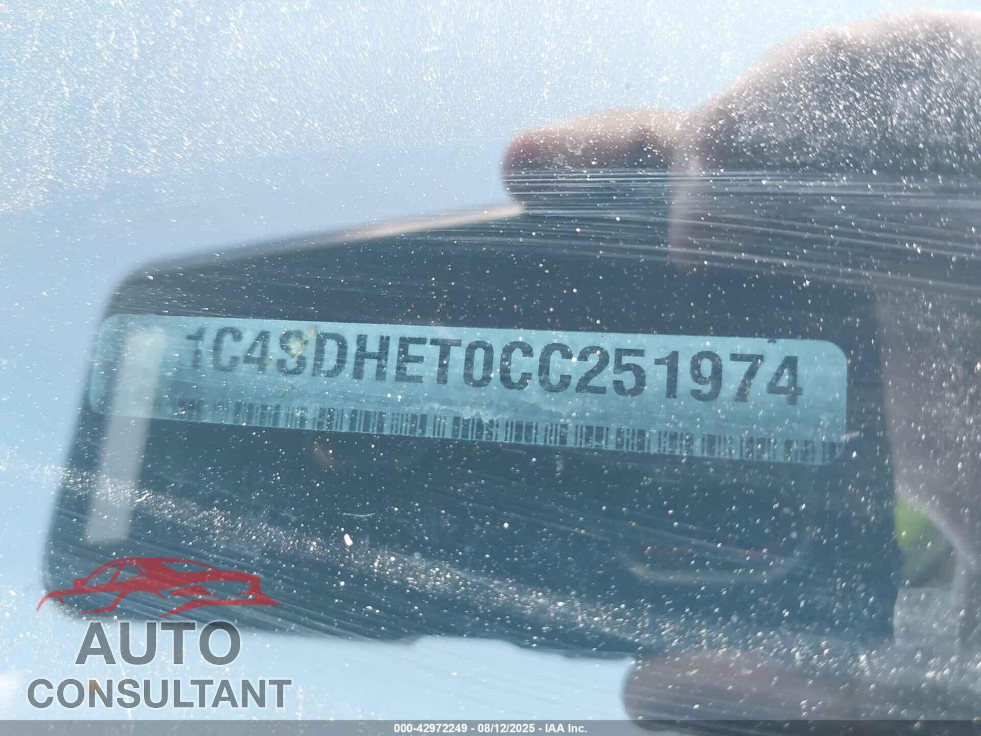 DODGE DURANGO 2012 - 1C4SDHET0CC251974