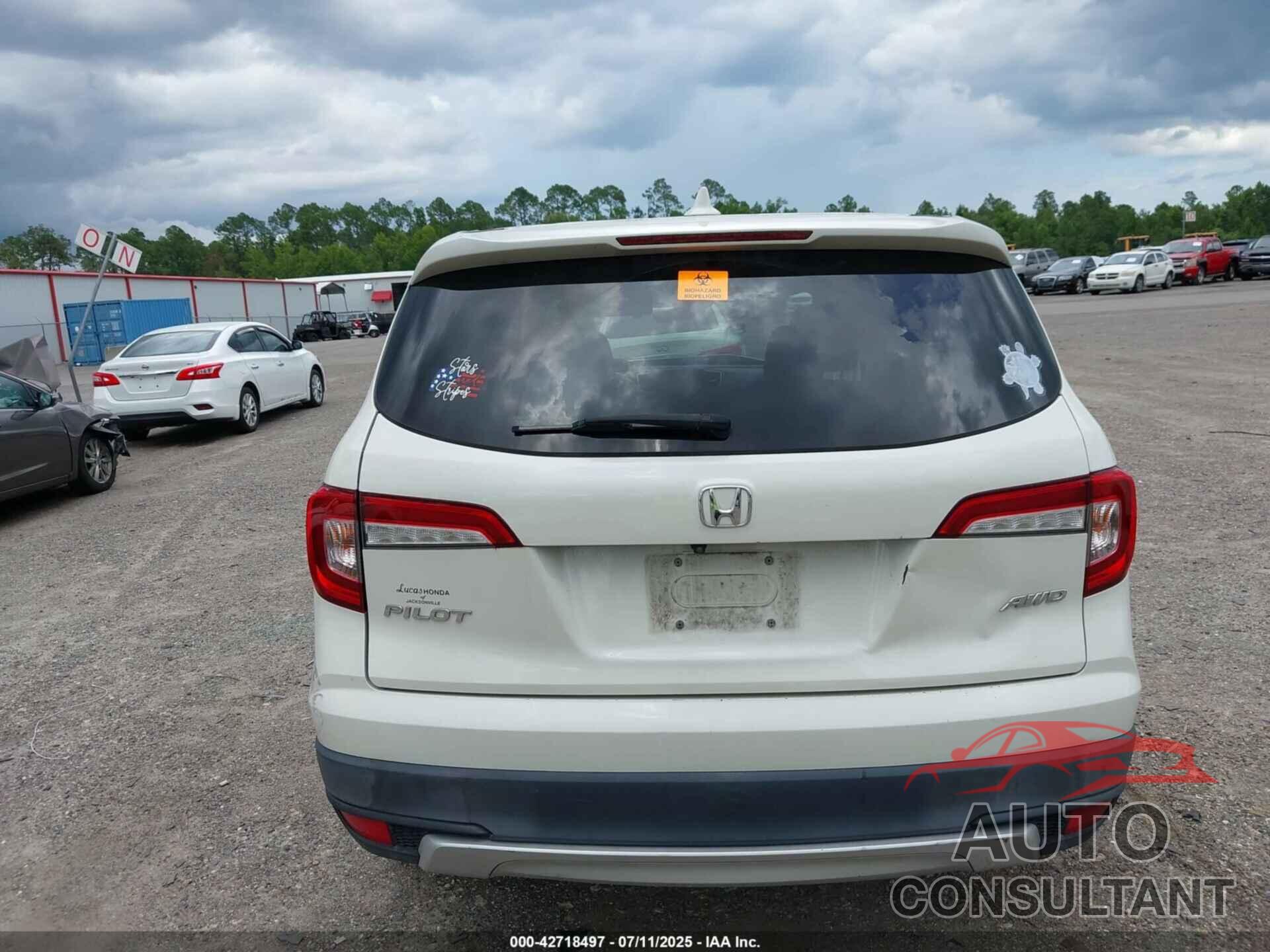 HONDA PILOT 2019 - 5FNYF6H49KB067552