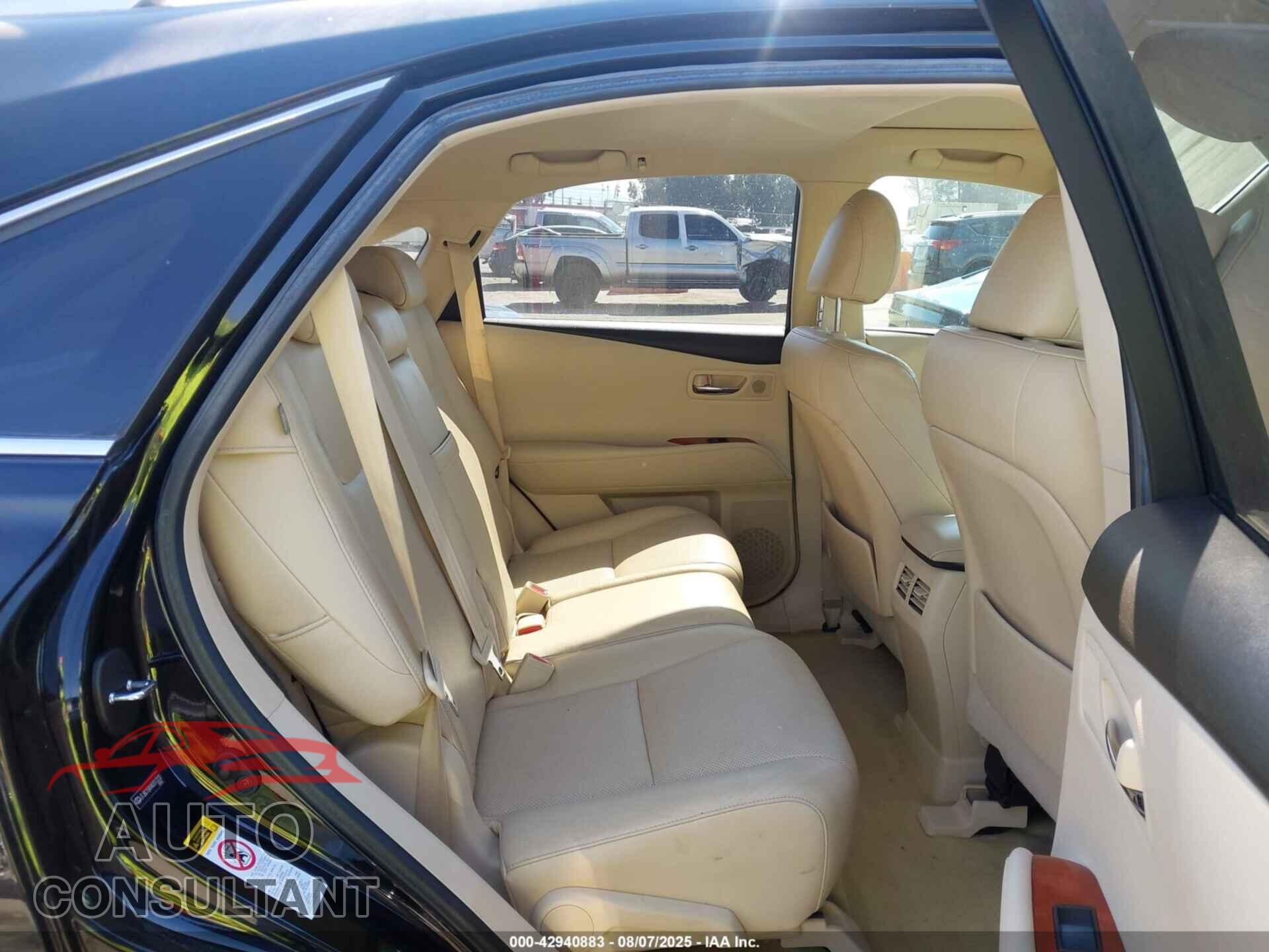 LEXUS RX 450H 2010 - JTJBC1BA9A2013232