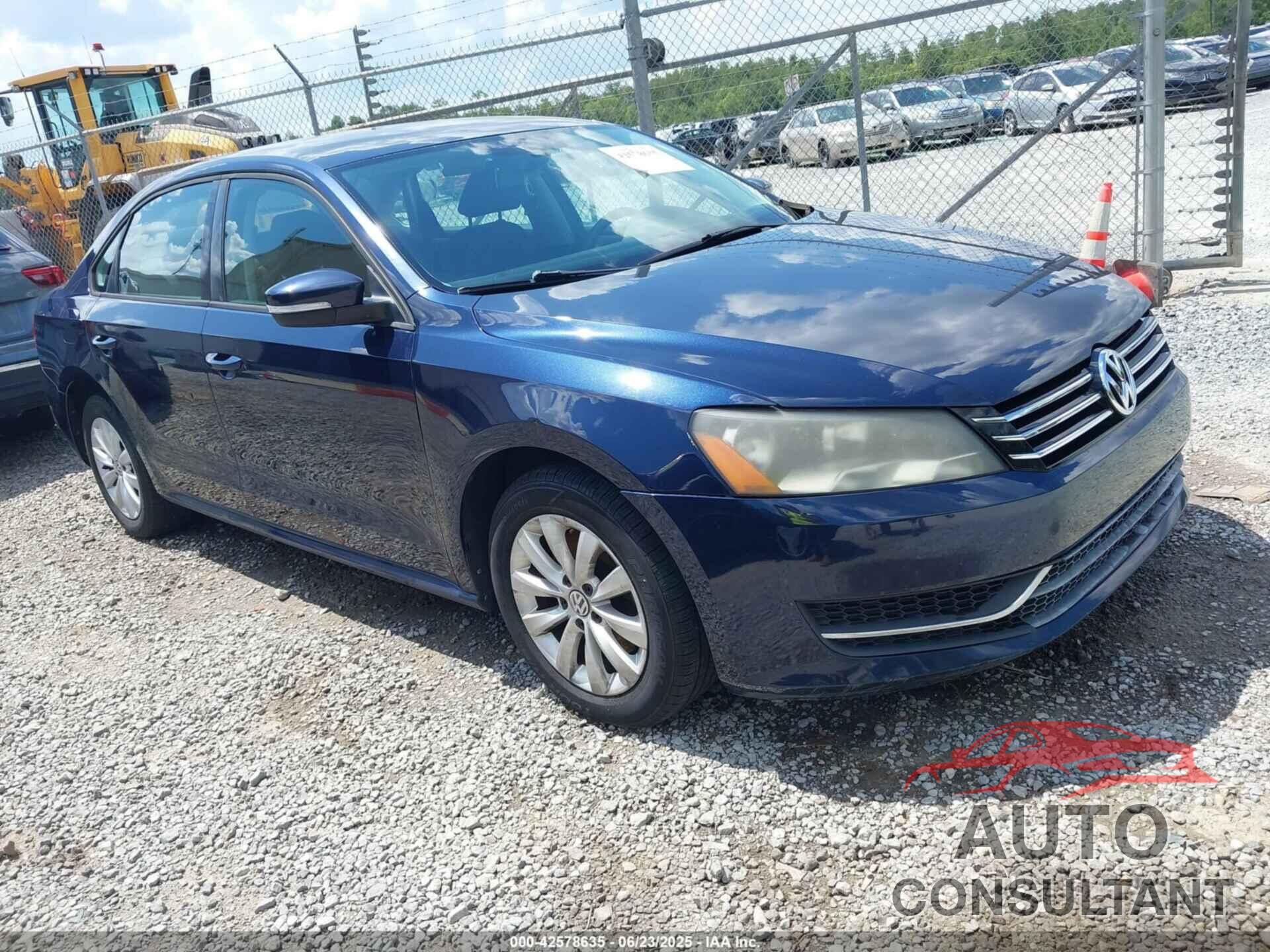 VOLKSWAGEN PASSAT 2013 - 1VWAH7A36DC054869