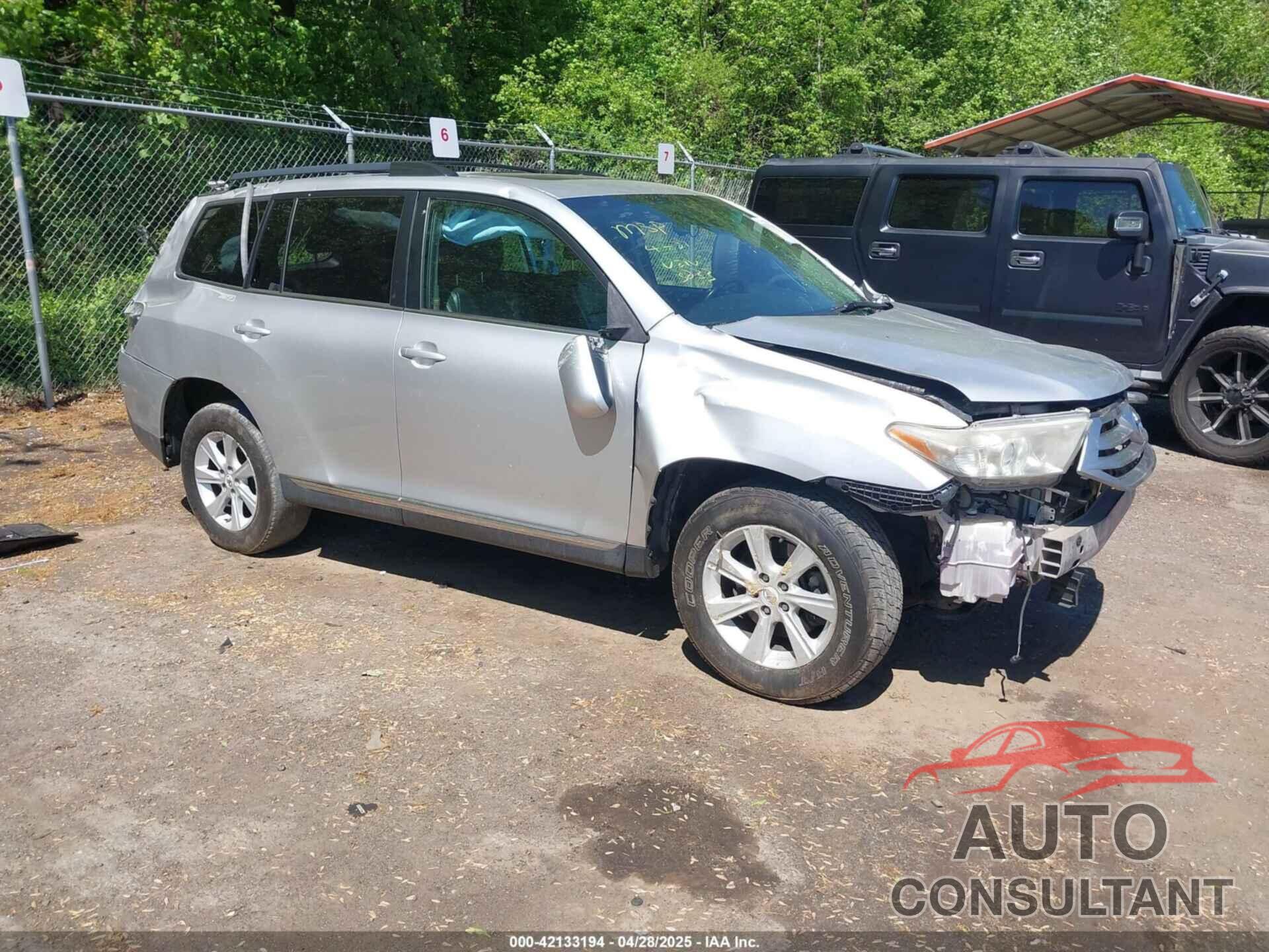 TOYOTA HIGHLANDER 2012 - 5TDBK3EH7CS093233