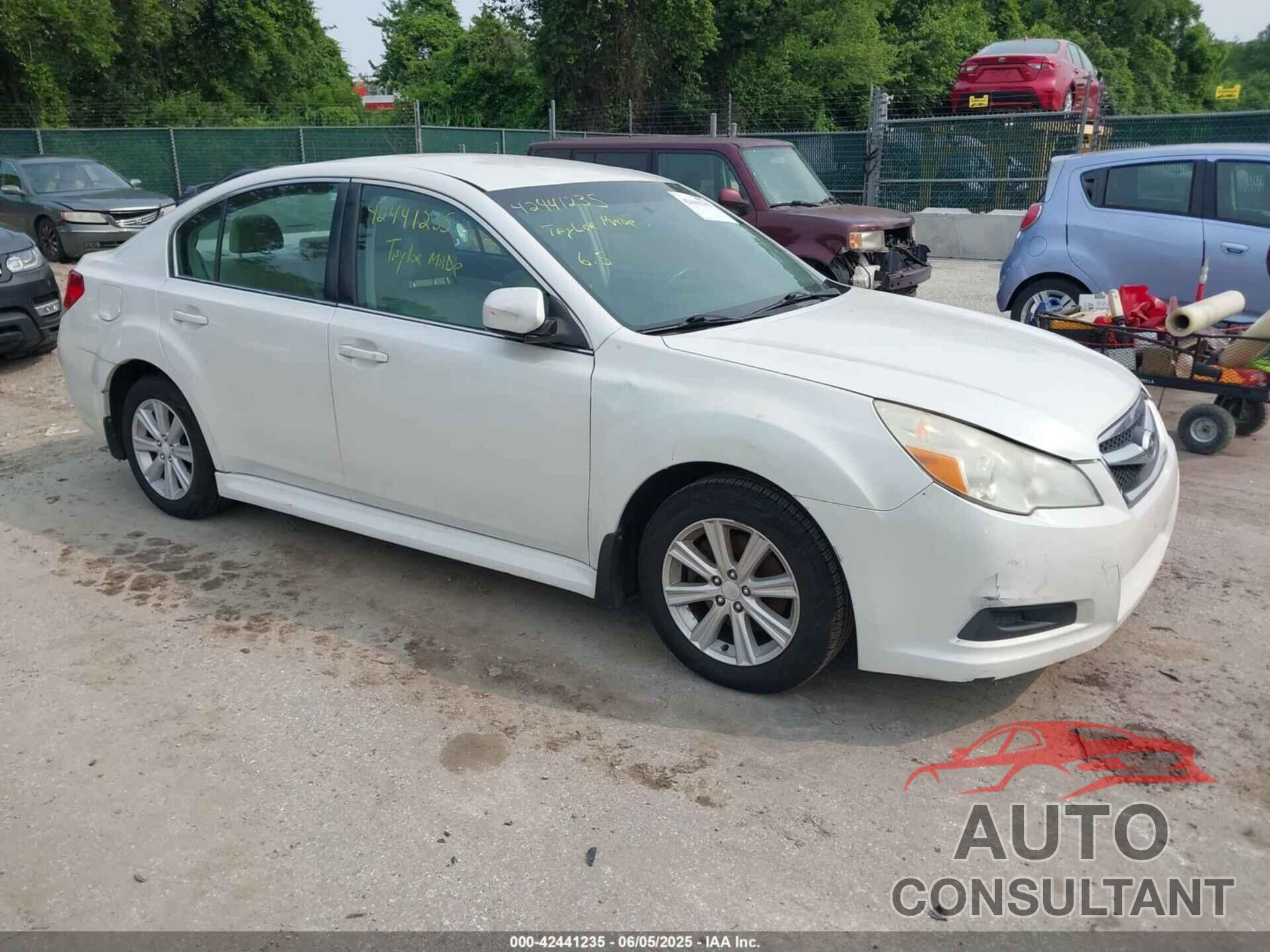 SUBARU LEGACY 2011 - 4S3BMBC67B3249857
