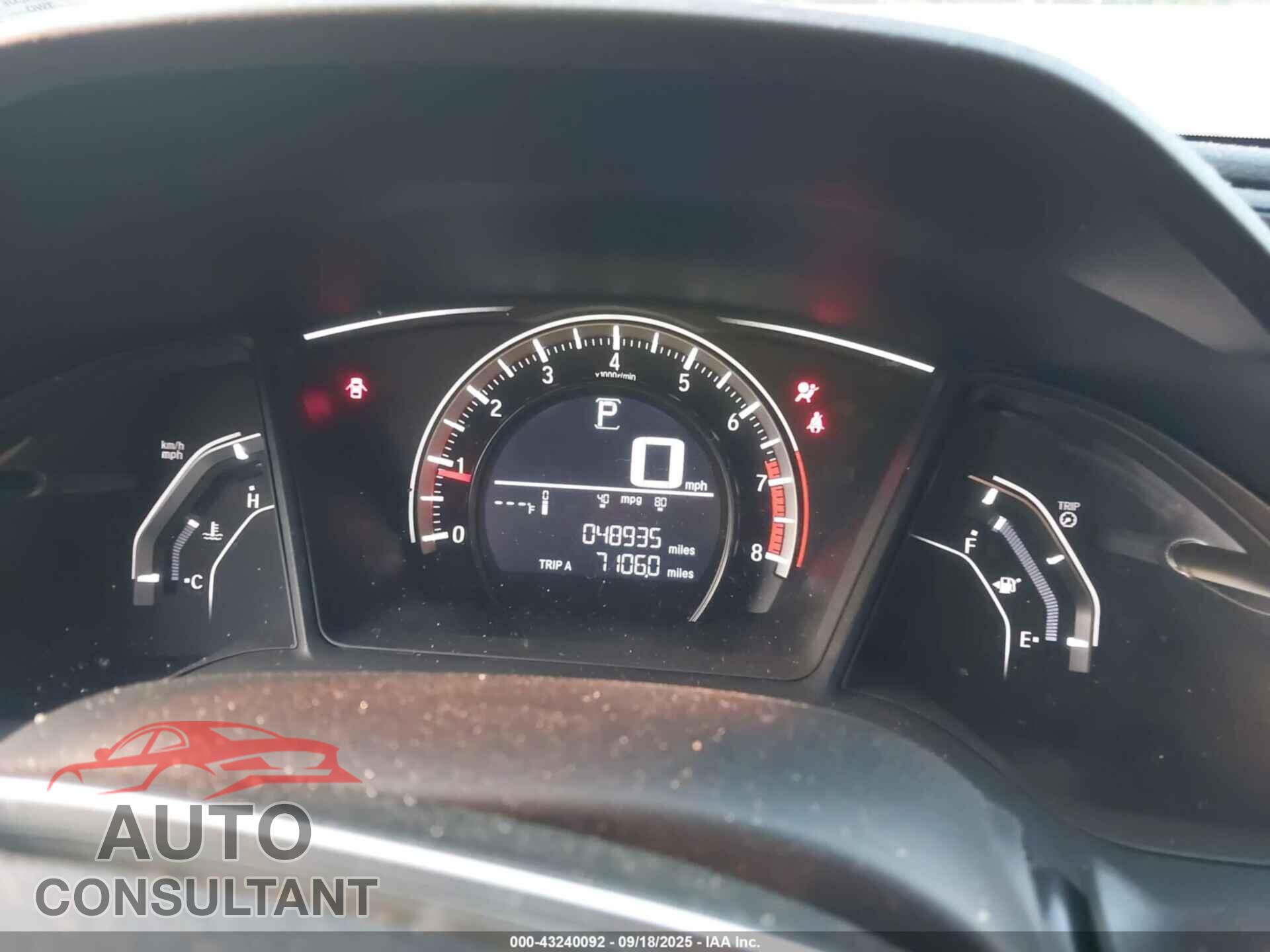 HONDA CIVIC 2016 - 19XFC2F55GE036140