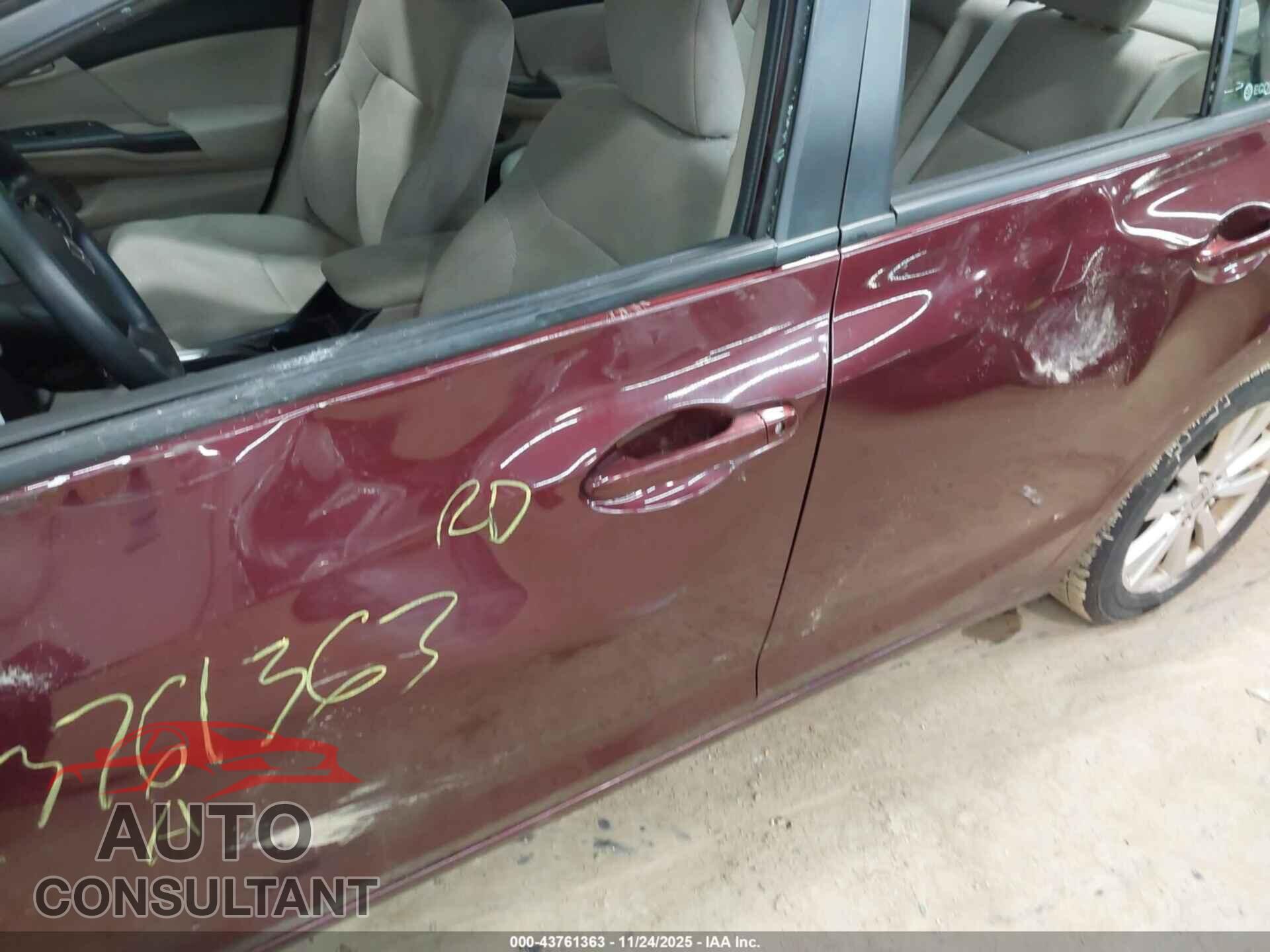 HONDA CIVIC 2012 - 19XFB2F87CE390815