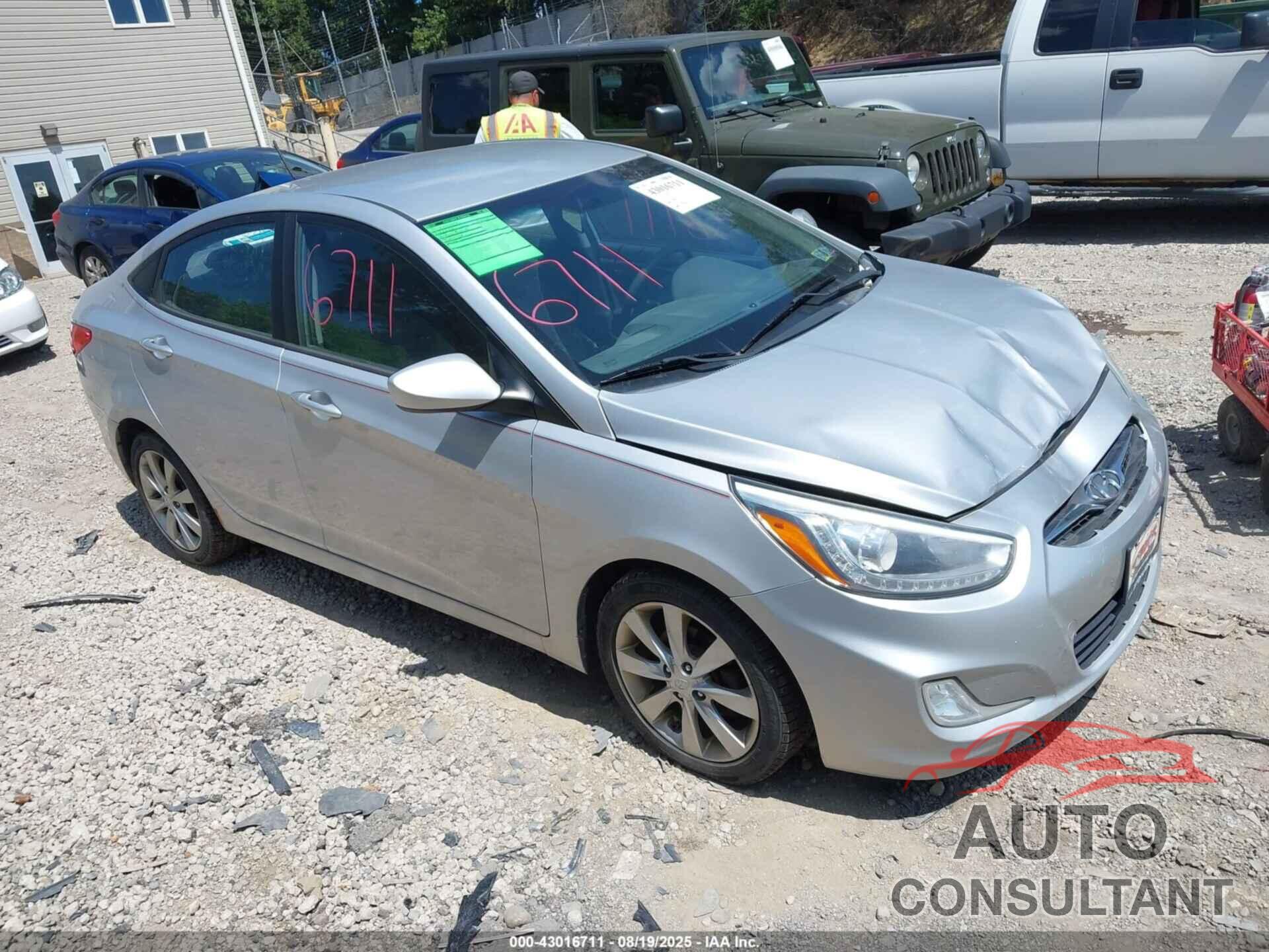 HYUNDAI ACCENT 2014 - KMHCU4AE3EU588863