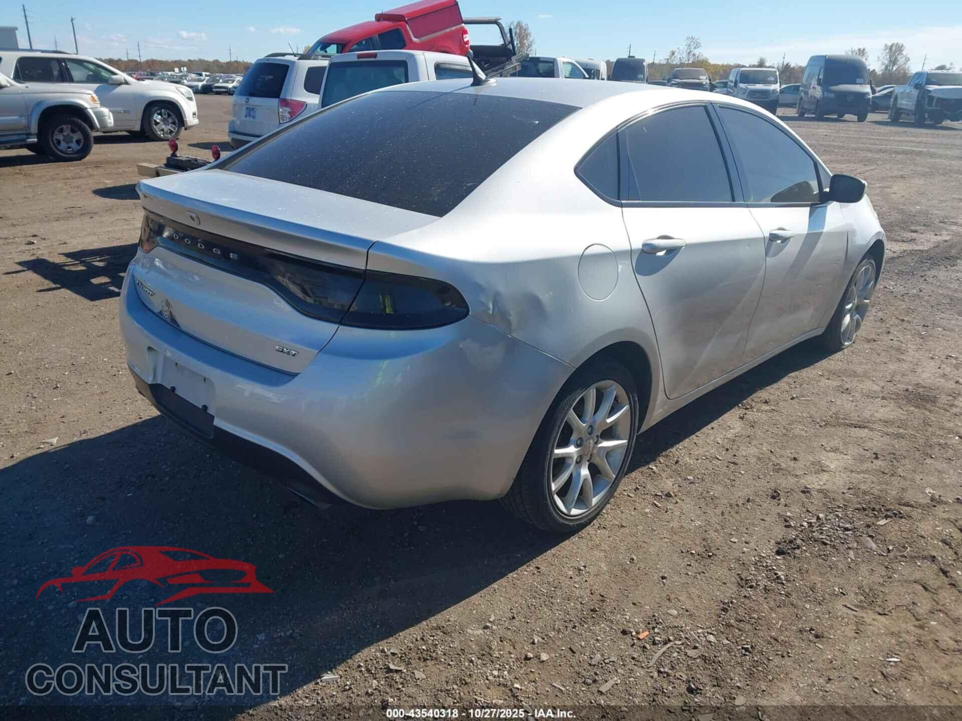 DODGE DART 2013 - 1C3CDFBA3DD291610