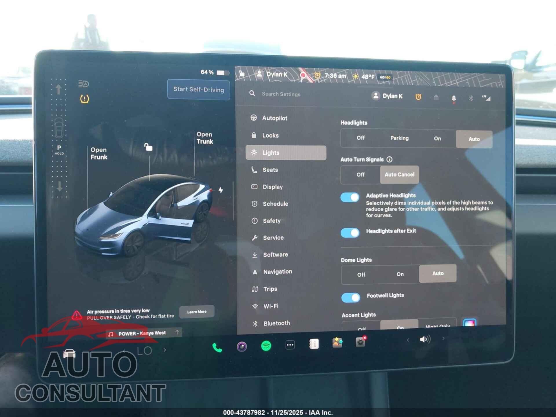 TESLA MODEL 3 2025 - 5YJ3E1EA2SF072537