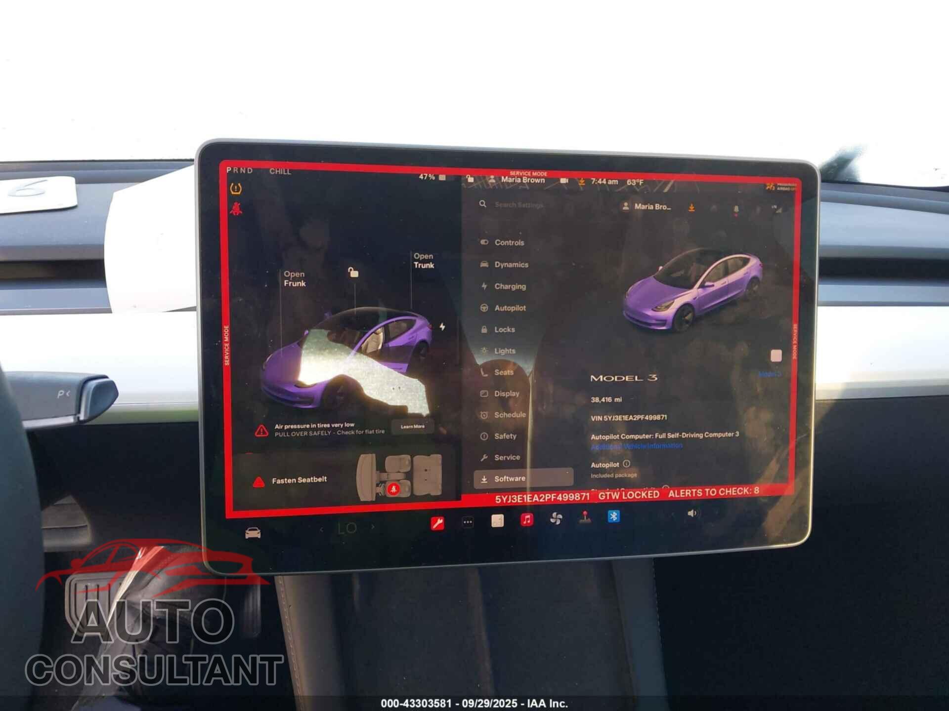 TESLA MODEL 3 2023 - 5YJ3E1EA2PF499871