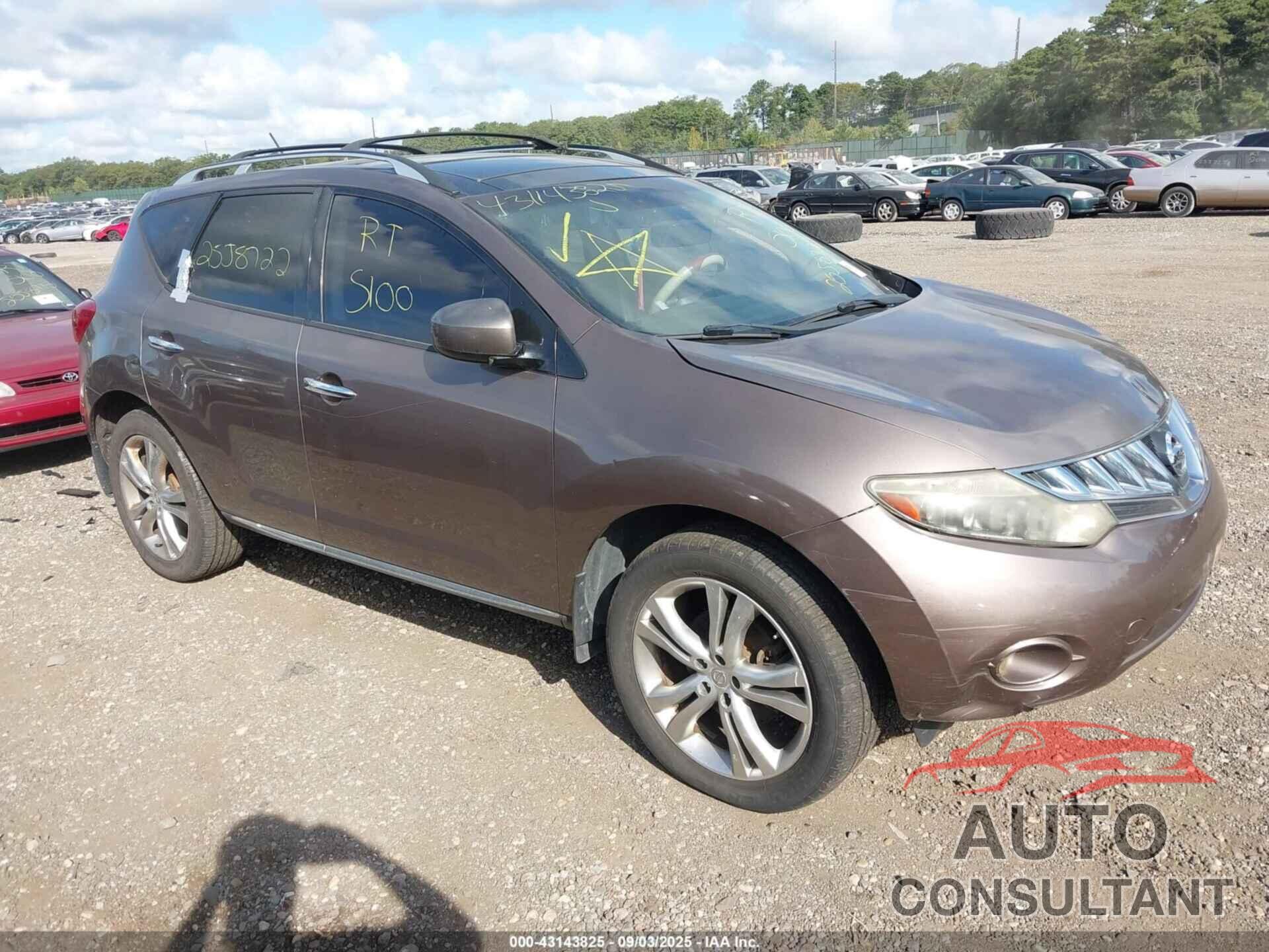 NISSAN MURANO 2009 - JN8AZ18W69W158107