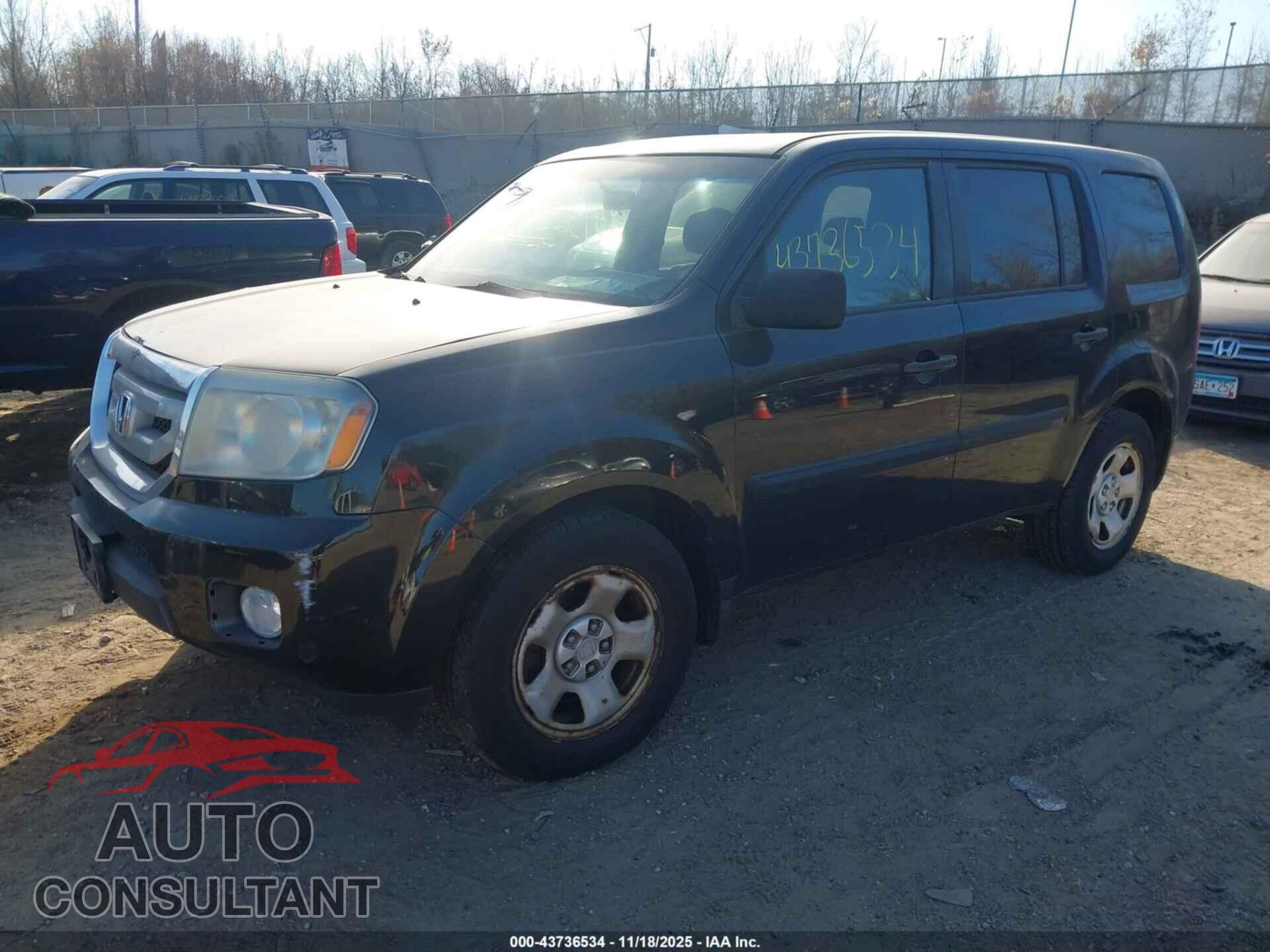 HONDA PILOT 2011 - 5FNYF4H22BB006563