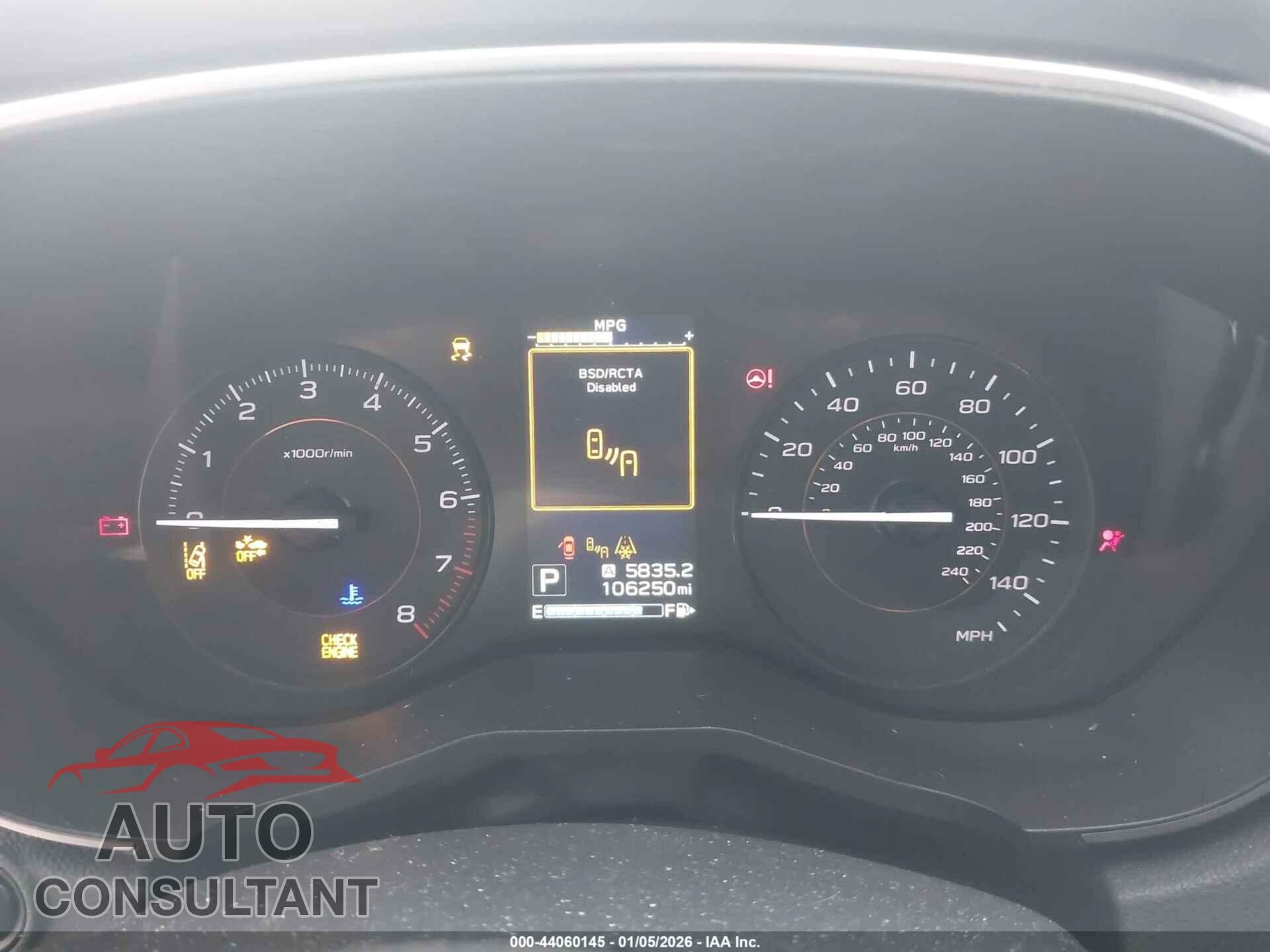 SUBARU CROSSTREK 2019 - JF2GTAEC2KH285403