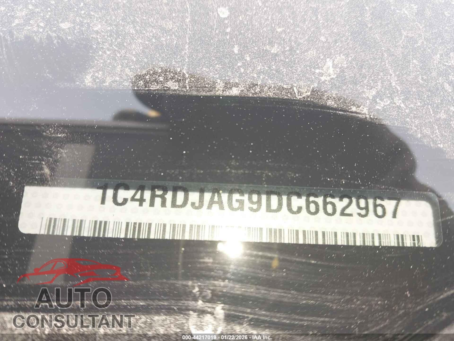 DODGE DURANGO 2013 - 1C4RDJAG9DC662967