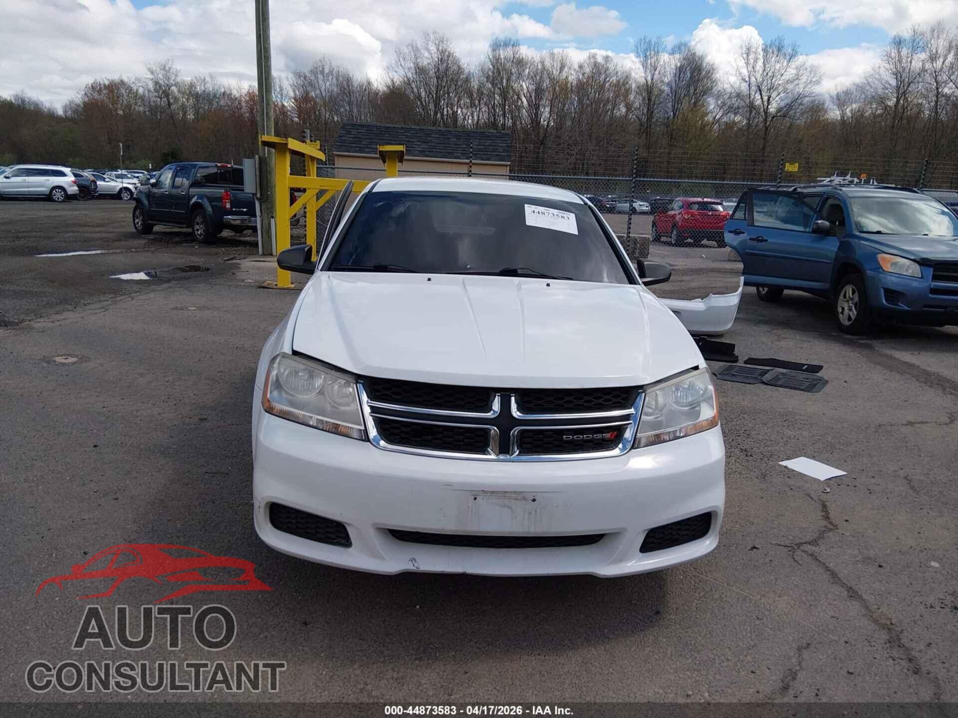 DODGE AVENGER 2013 - 1C3CDZAB9DN512164