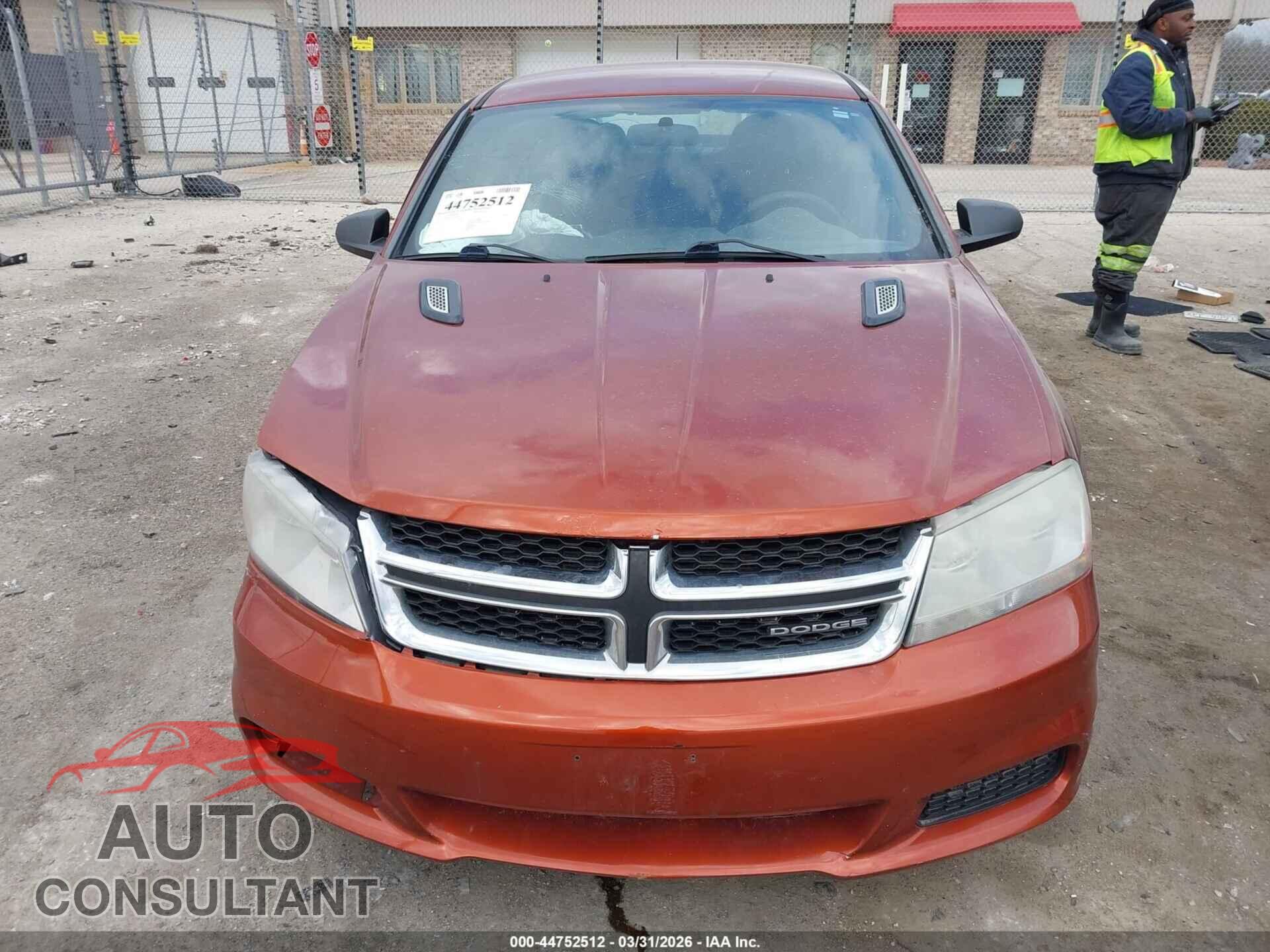 DODGE AVENGER 2012 - 1C3CDZAB4CN182299