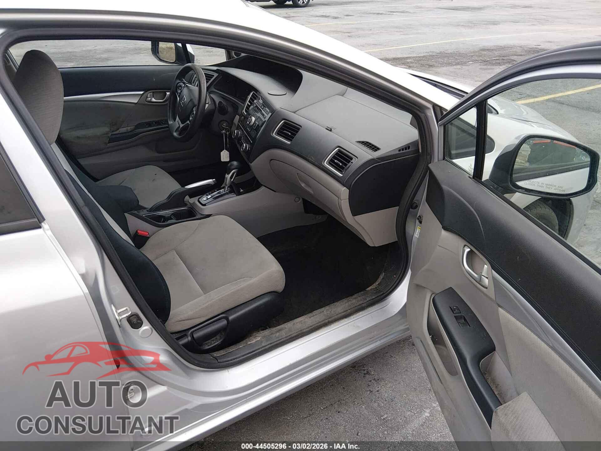 HONDA CIVIC 2013 - 19XFB2F88DE087348