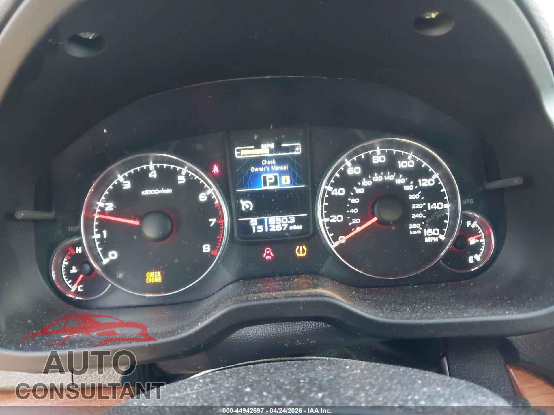 SUBARU OUTBACK 2014 - 4S4BRDMC2E2210892