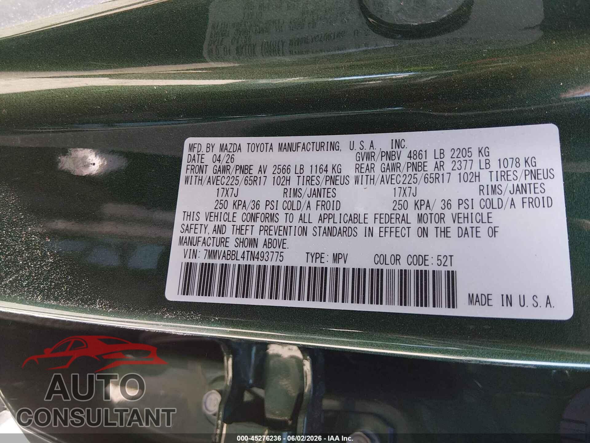MAZDA CX-50 2026 - 7MMVABBL4TN493775