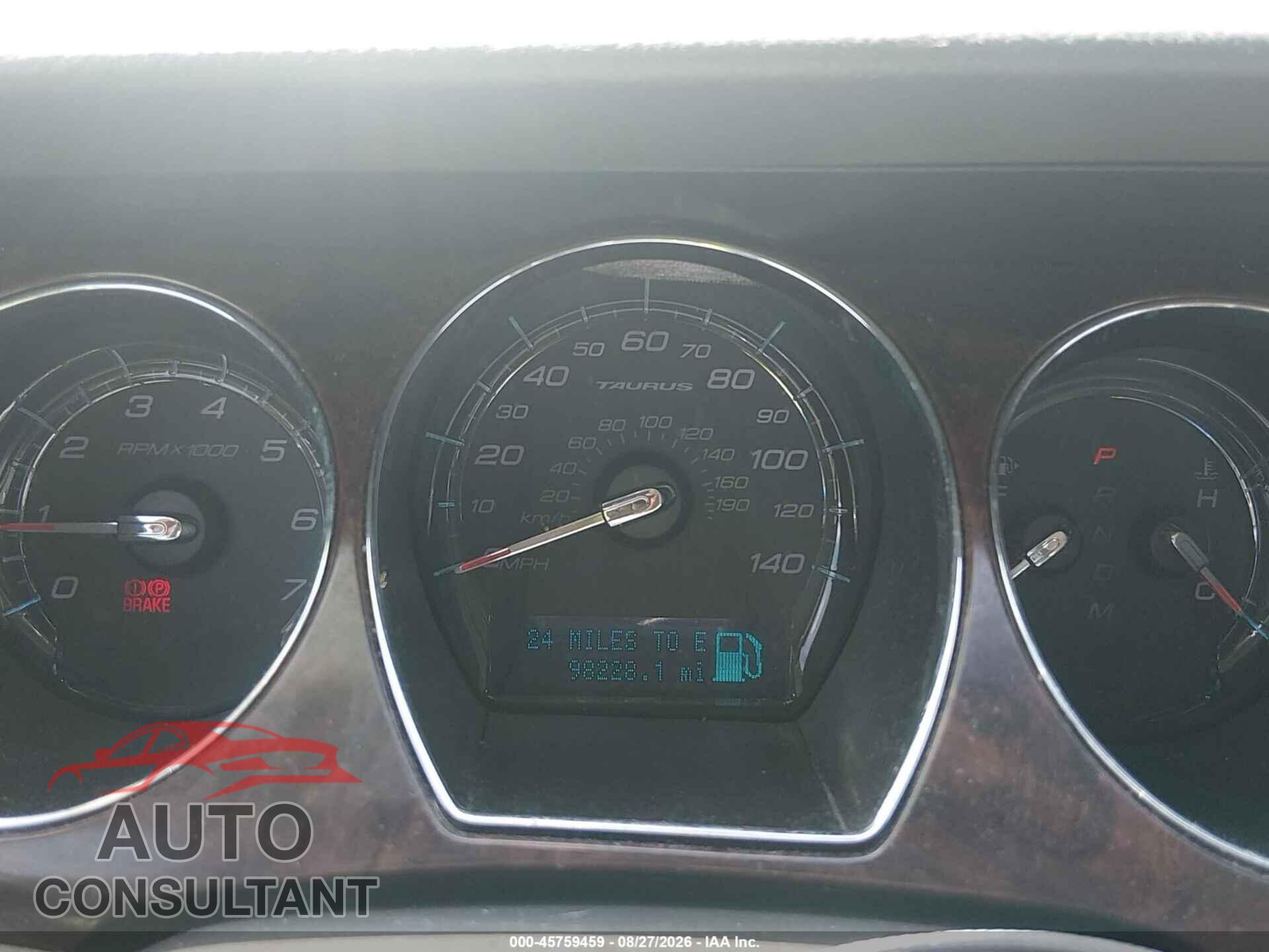 FORD TAURUS 2012 - 1FAHP2EW1CG123766