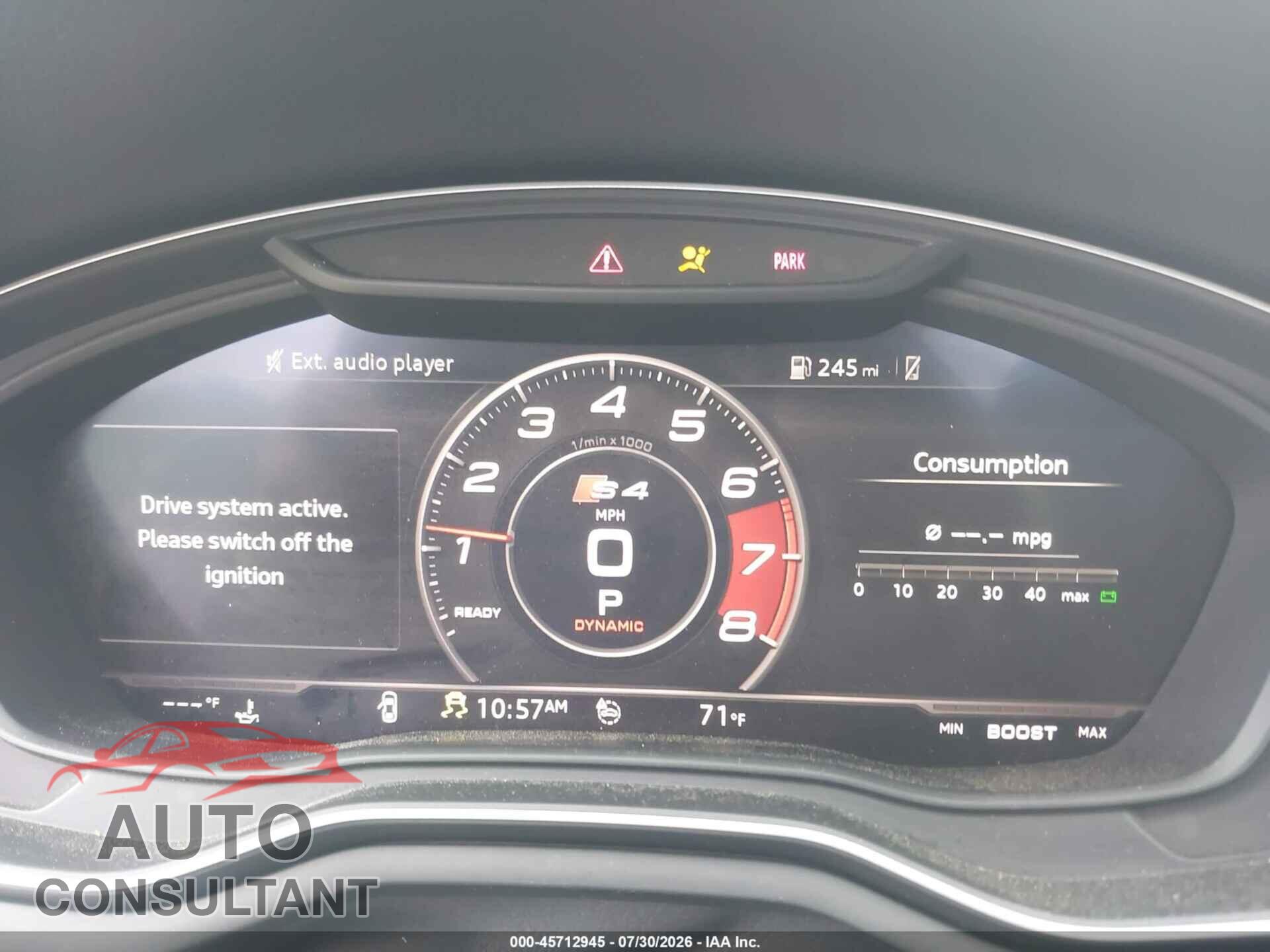 AUDI S4 2019 - WAUC4AF48KA074472