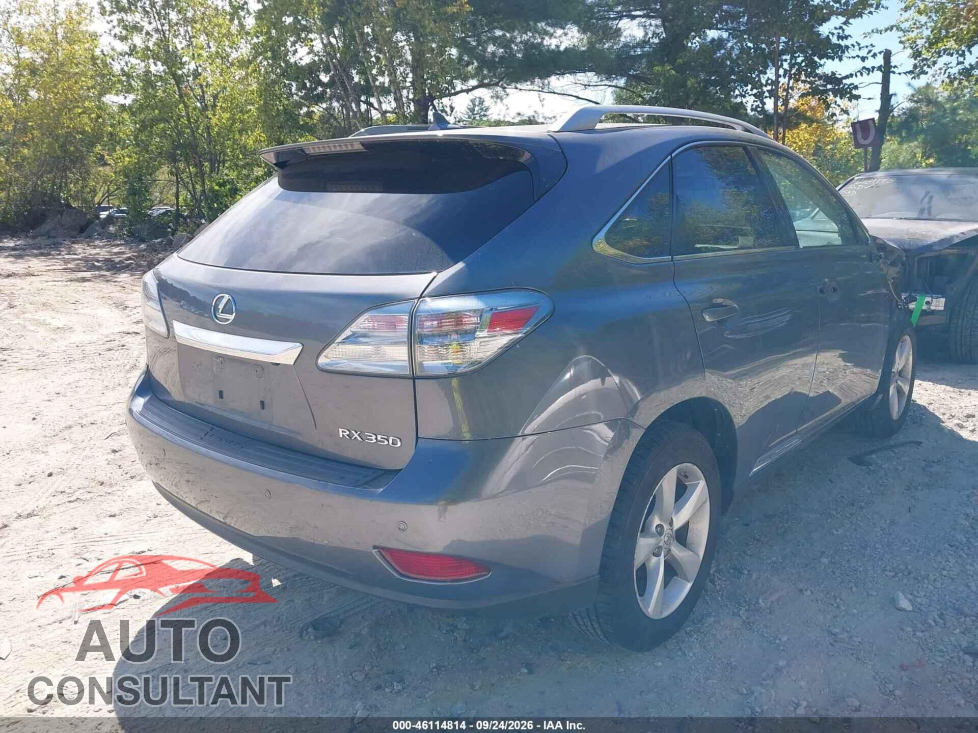 LEXUS RX 350 2012 - 2T2BK1BA2CC123948