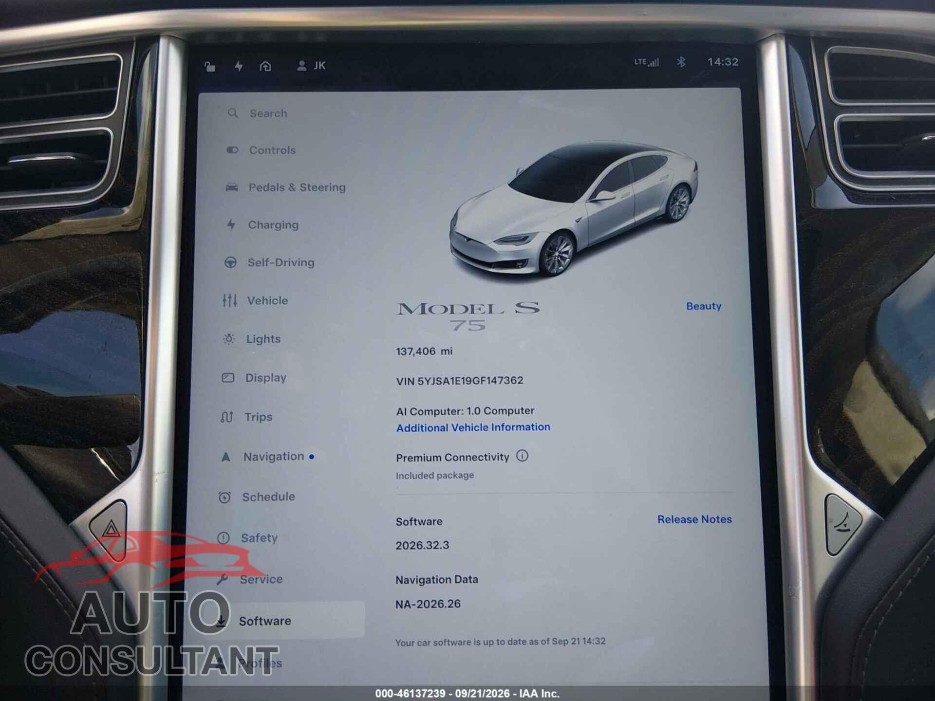 TESLA MODEL S 2016 - 5YJSA1E19GF147362