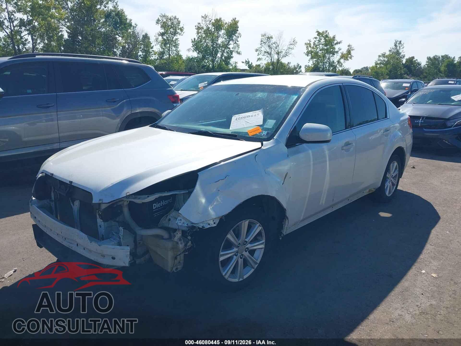 SUBARU LEGACY 2012 - 4S3BMBC62C3010590