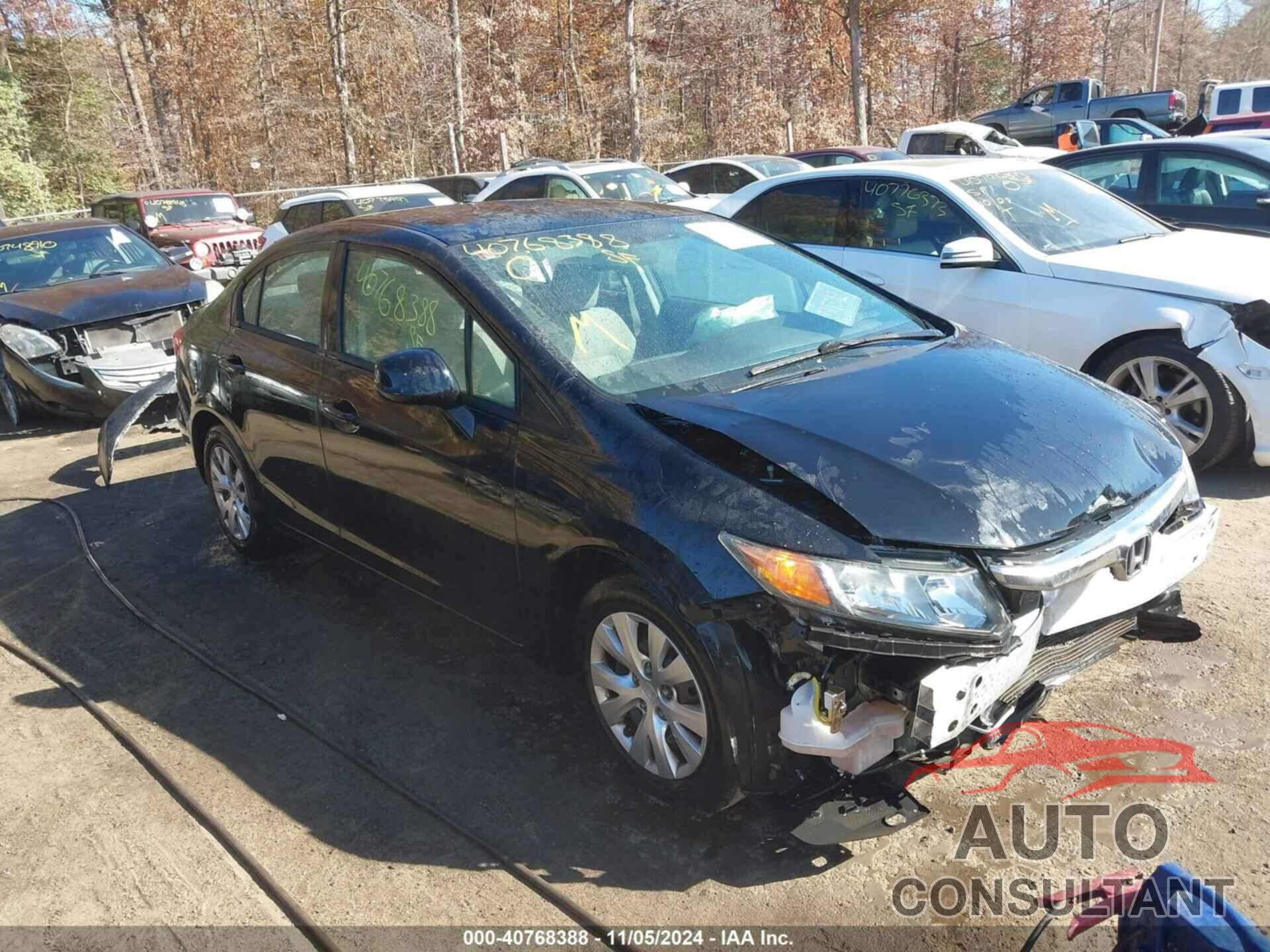 HONDA CIVIC 2012 - 19XFB2F56CE338971
