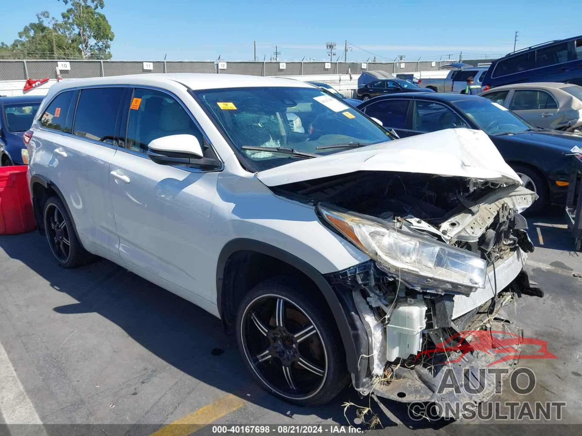 TOYOTA HIGHLANDER 2017 - 5TDBZRFH9HS417237