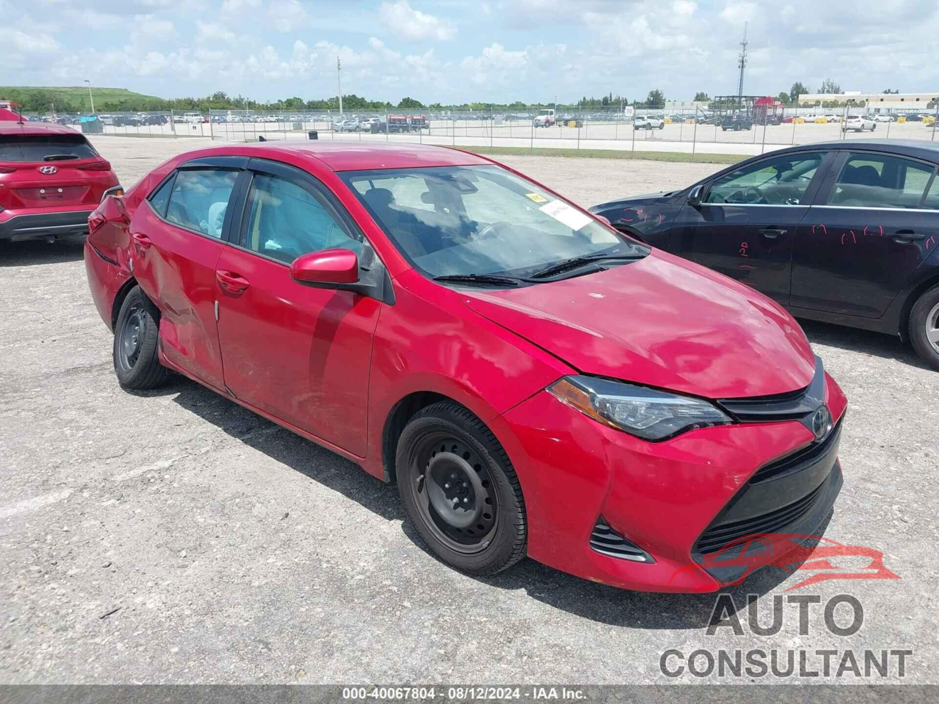 TOYOTA COROLLA 2019 - 5YFBURHE8KP910442