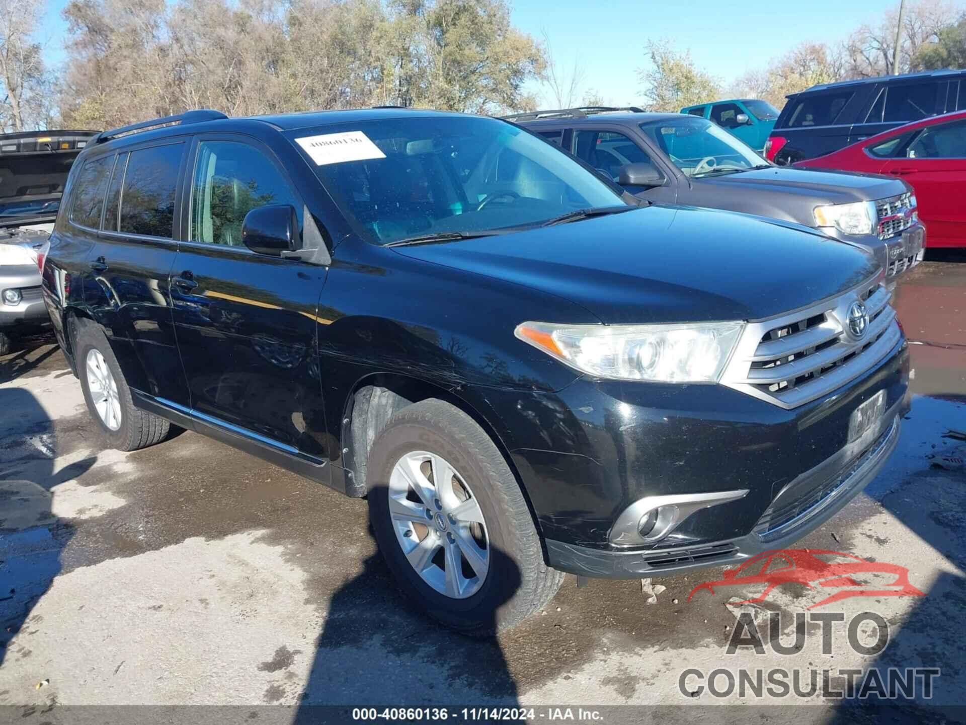 TOYOTA HIGHLANDER 2013 - 5TDBK3EH8DS191480