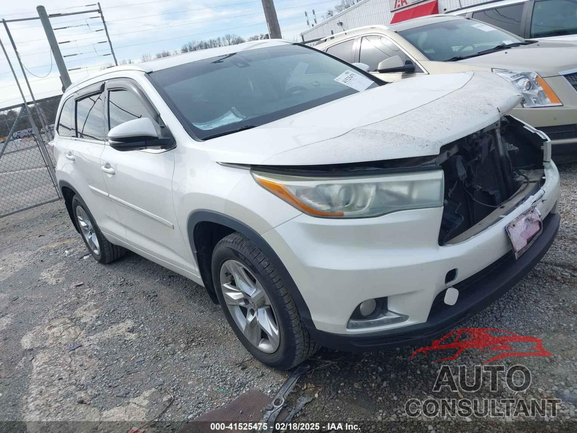 TOYOTA HIGHLANDER 2015 - 5TDDKRFH3FS072359