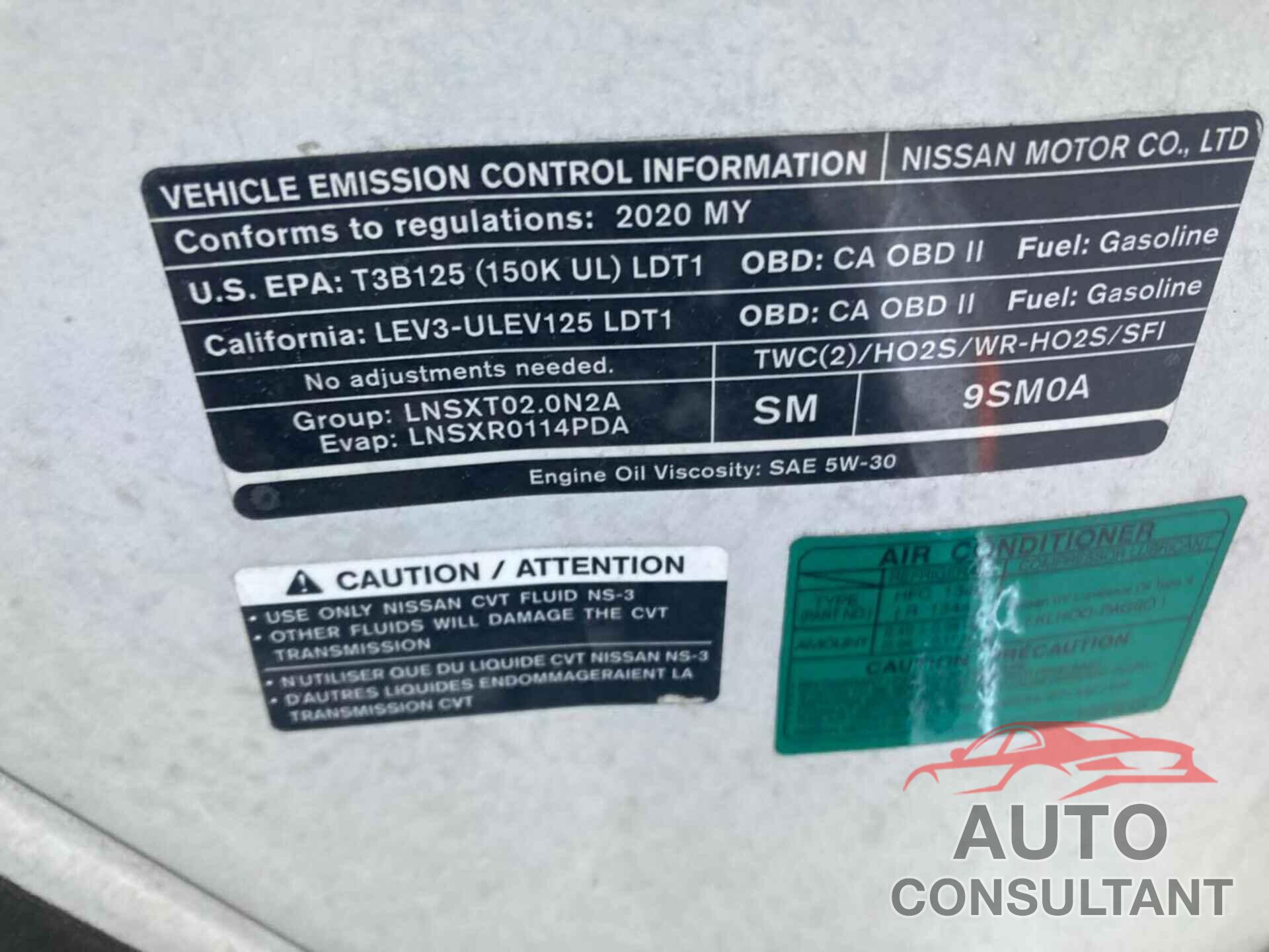 NISSAN NV200 COMPACT CARGO 2020 - 3N6CM0KN3LK705203