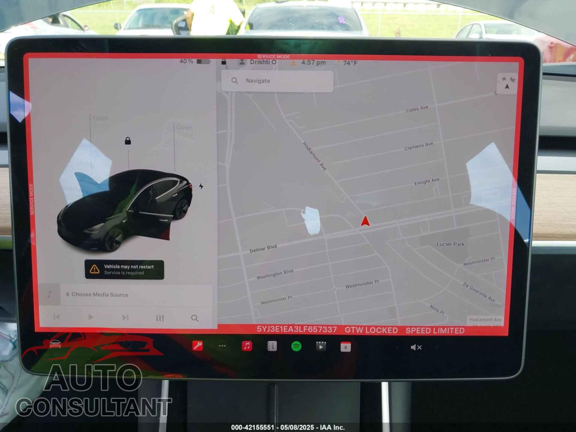 TESLA MODEL 3 2020 - 5YJ3E1EA3LF657337