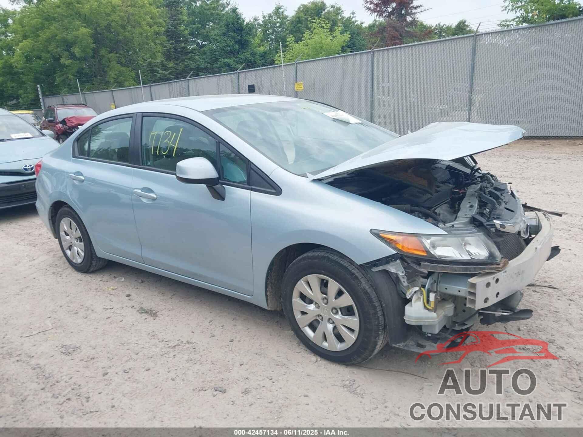 HONDA CIVIC 2012 - 19XFB2F52CE067620