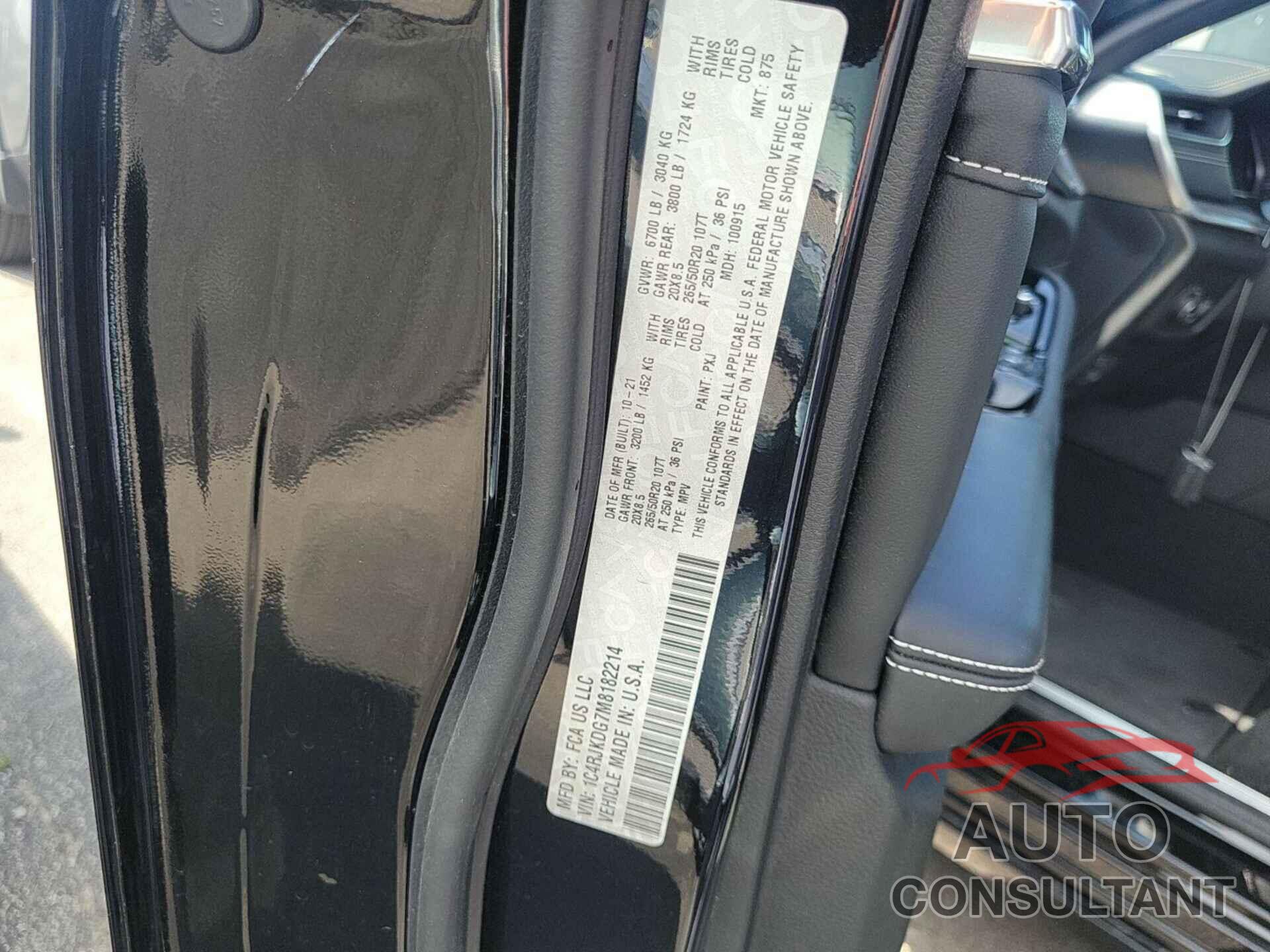 JEEP GRAND CHEROKEE L 2021 - 1C4RJKDG7M8182214