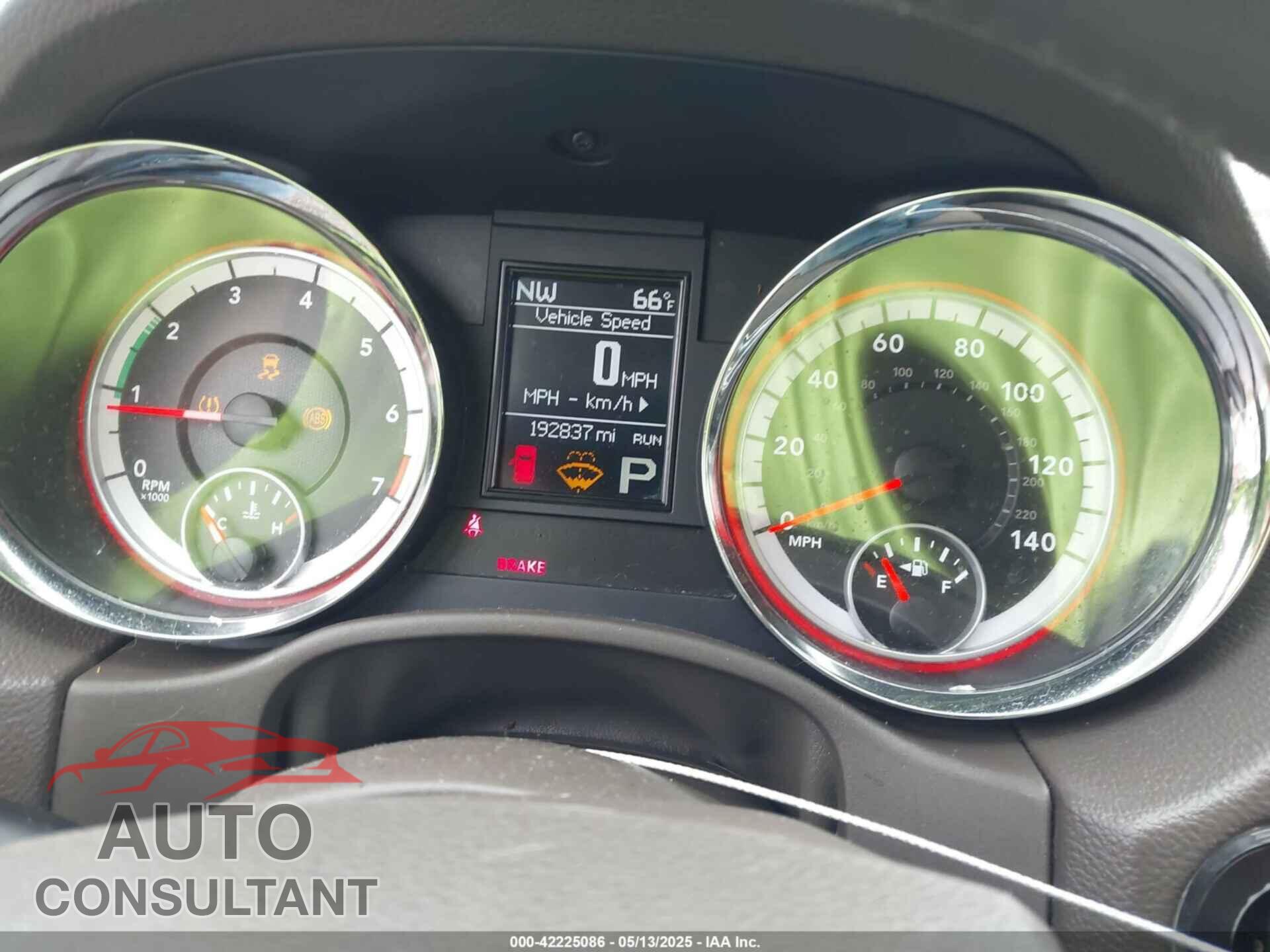 DODGE DURANGO 2012 - 1C4RDJAG7CC122287