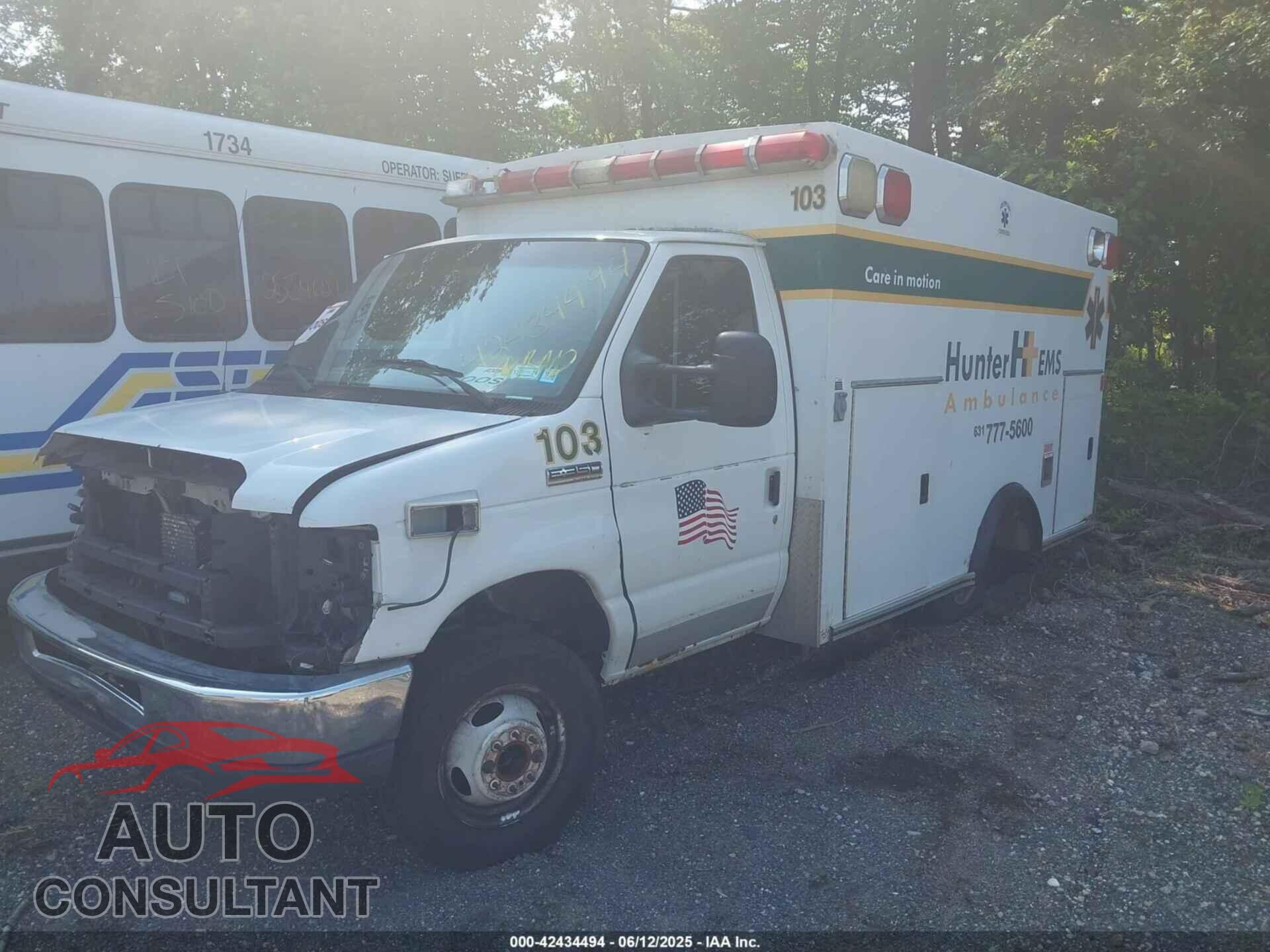 FORD E-350 CUTAWAY 2012 - 1FDWE3FS9CDB10186