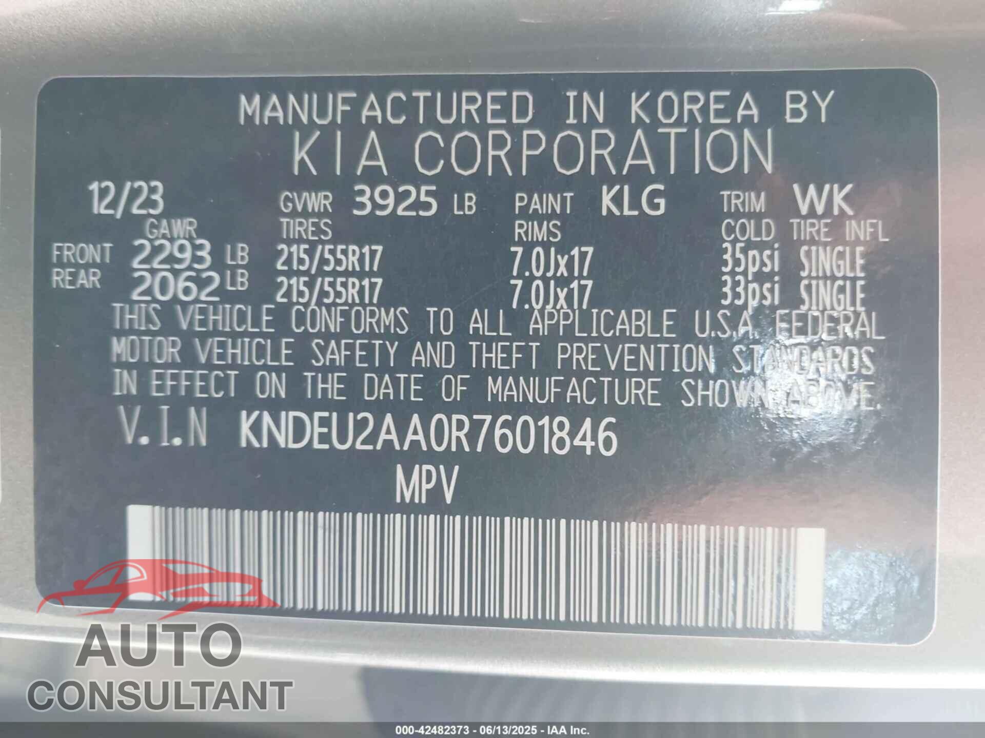 KIA SELTOS 2024 - KNDEU2AA0R7601846