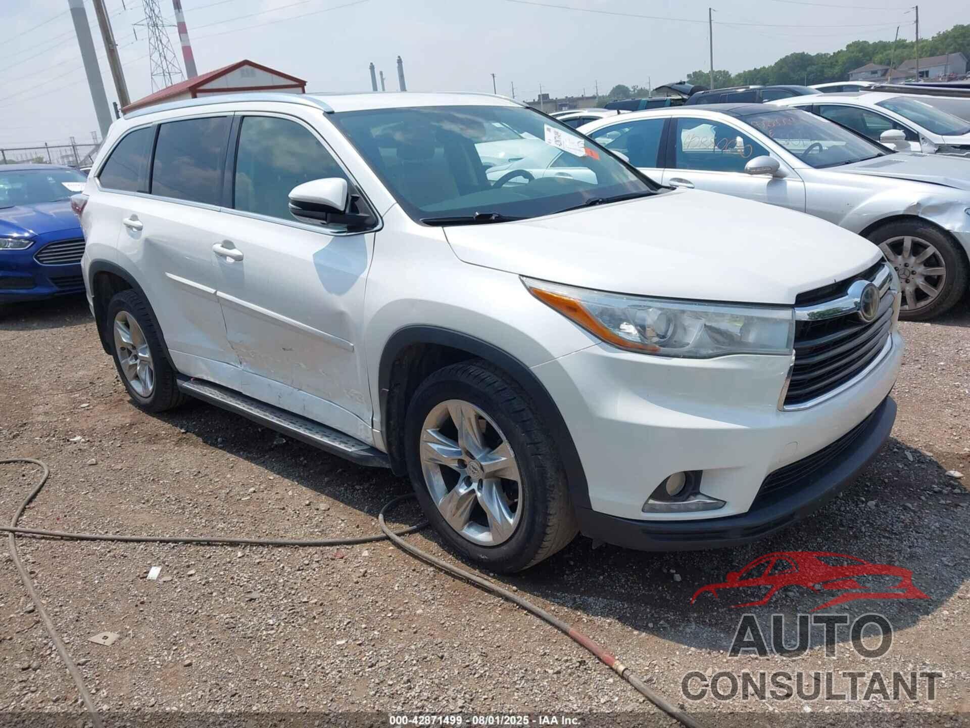 TOYOTA HIGHLANDER 2014 - 5TDYKRFH3ES035148