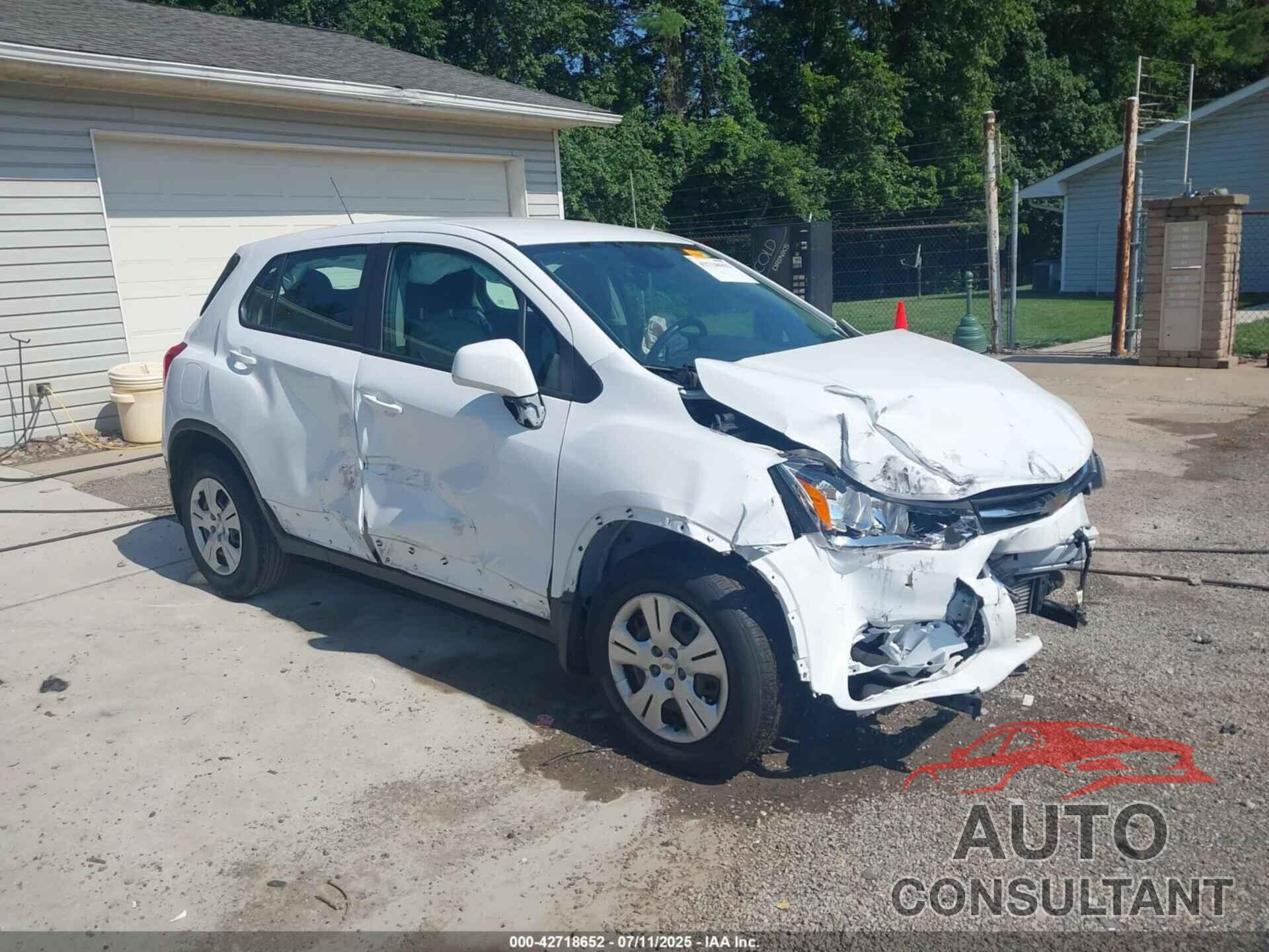 CHEVROLET TRAX 2017 - 3GNCJKSB2HL271720