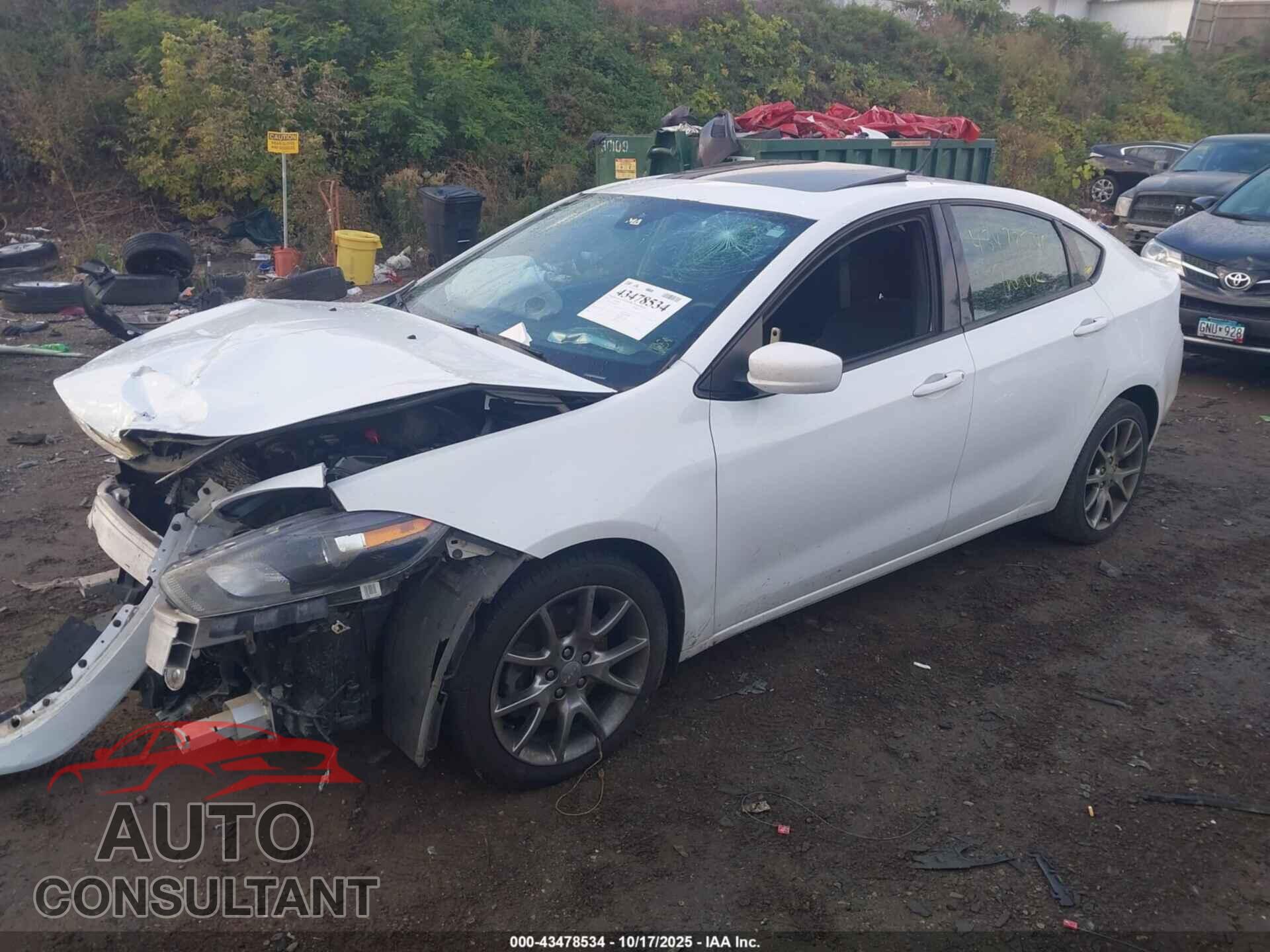 DODGE DART 2015 - 1C3CDFBB7FD182191