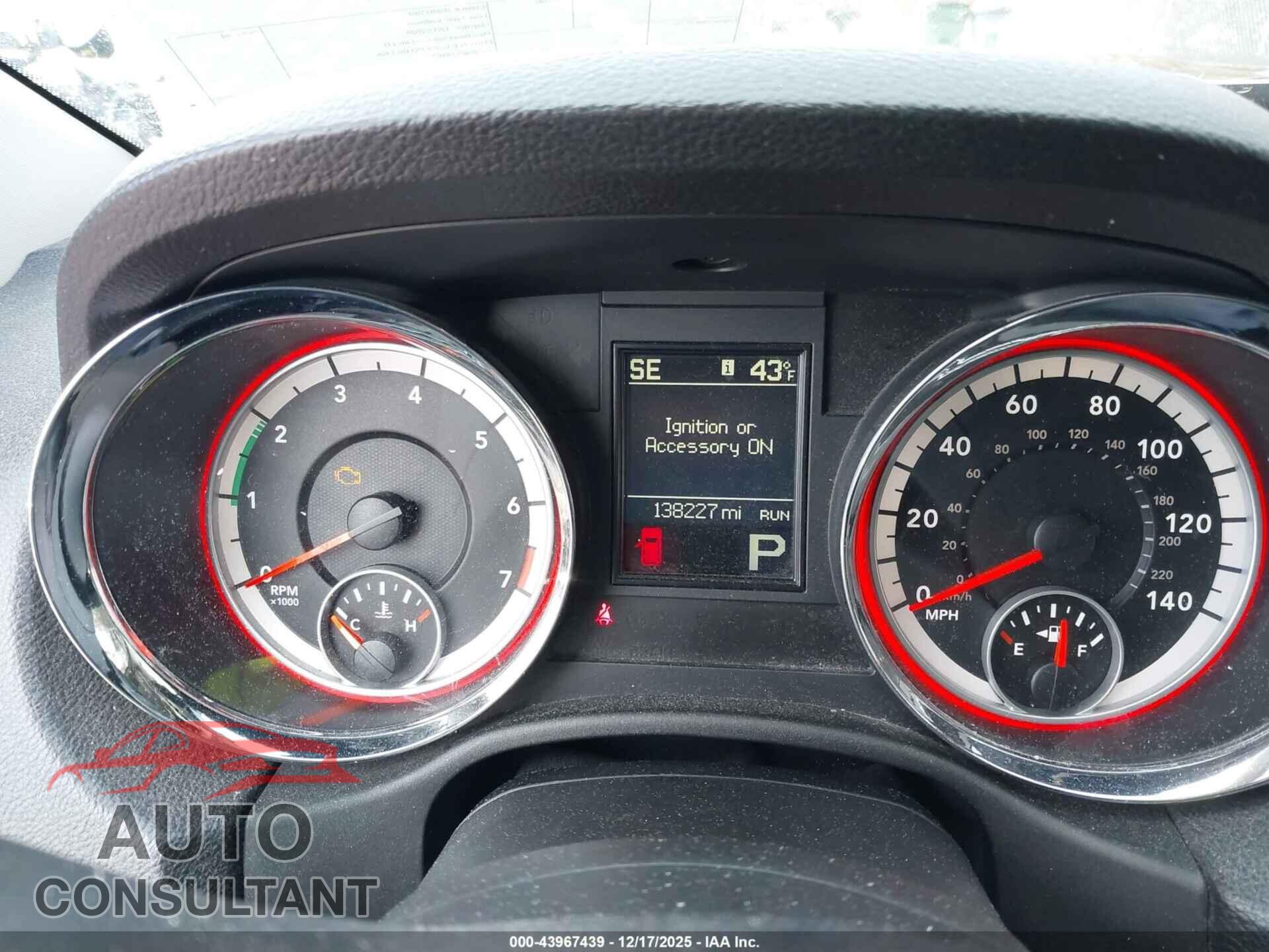 DODGE DURANGO 2012 - 1C4RDJEG5CC336544