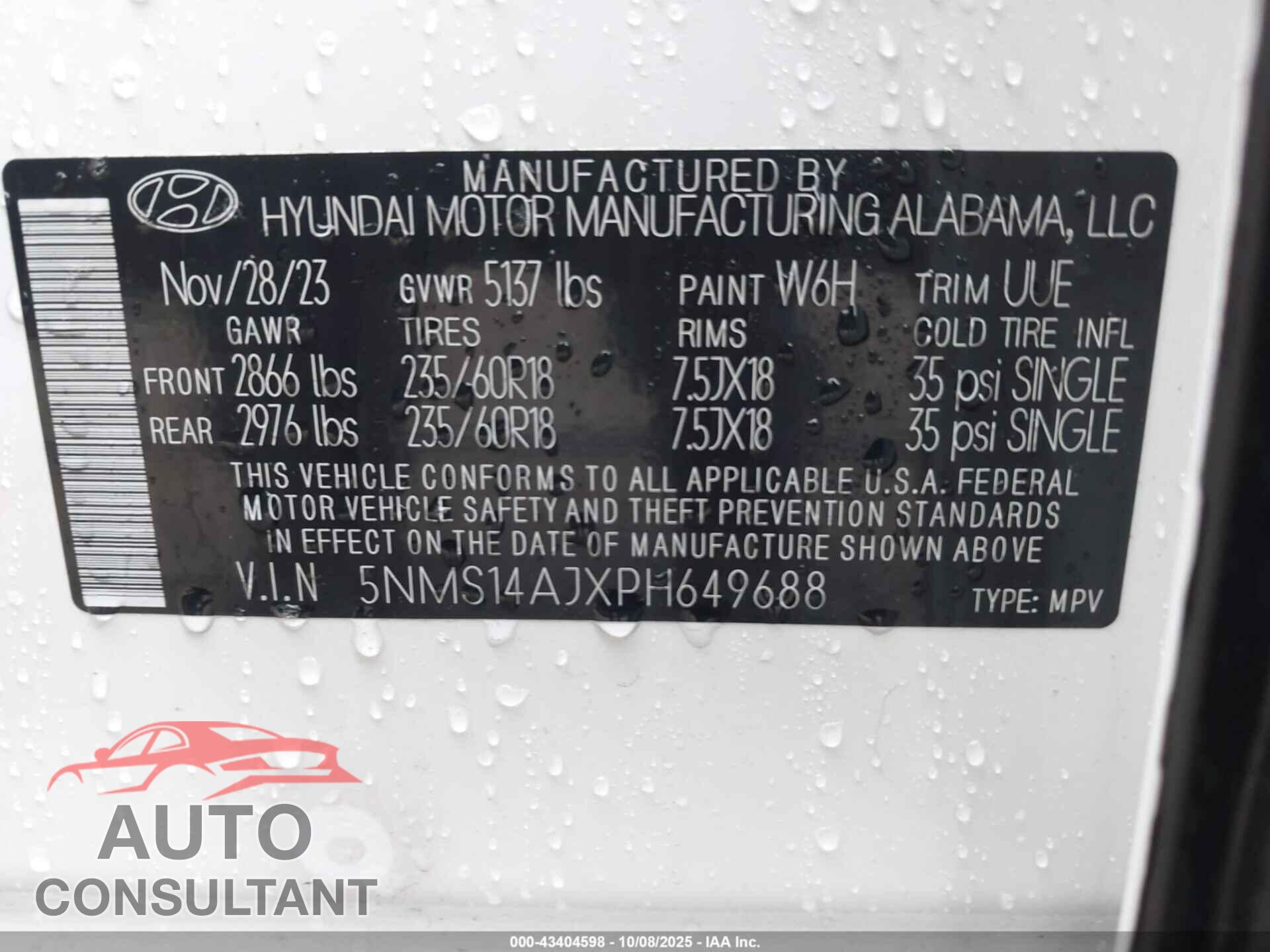 HYUNDAI SANTA FE 2023 - 5NMS14AJXPH649688