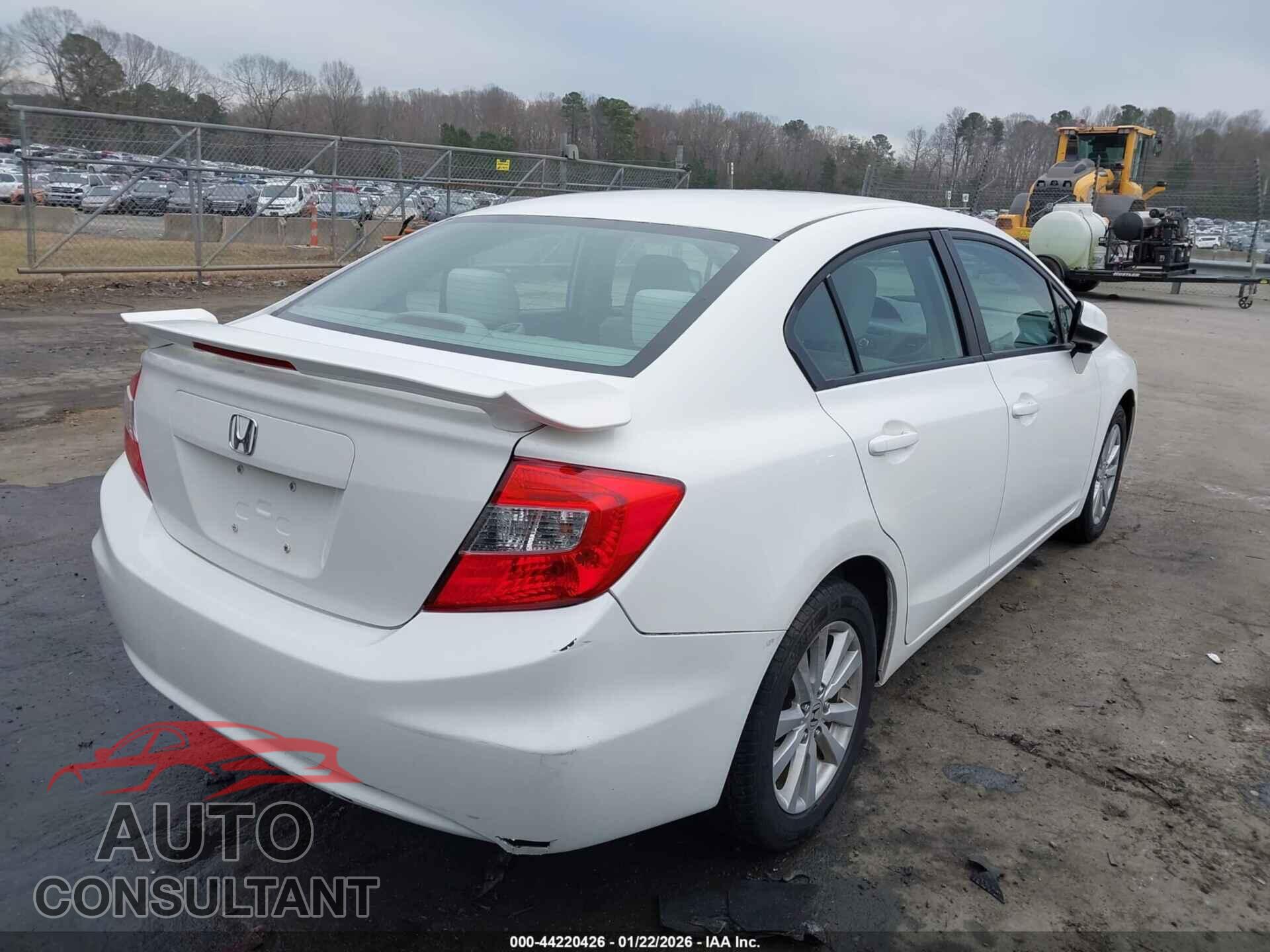 HONDA CIVIC 2012 - 19XFB2F80CE392860