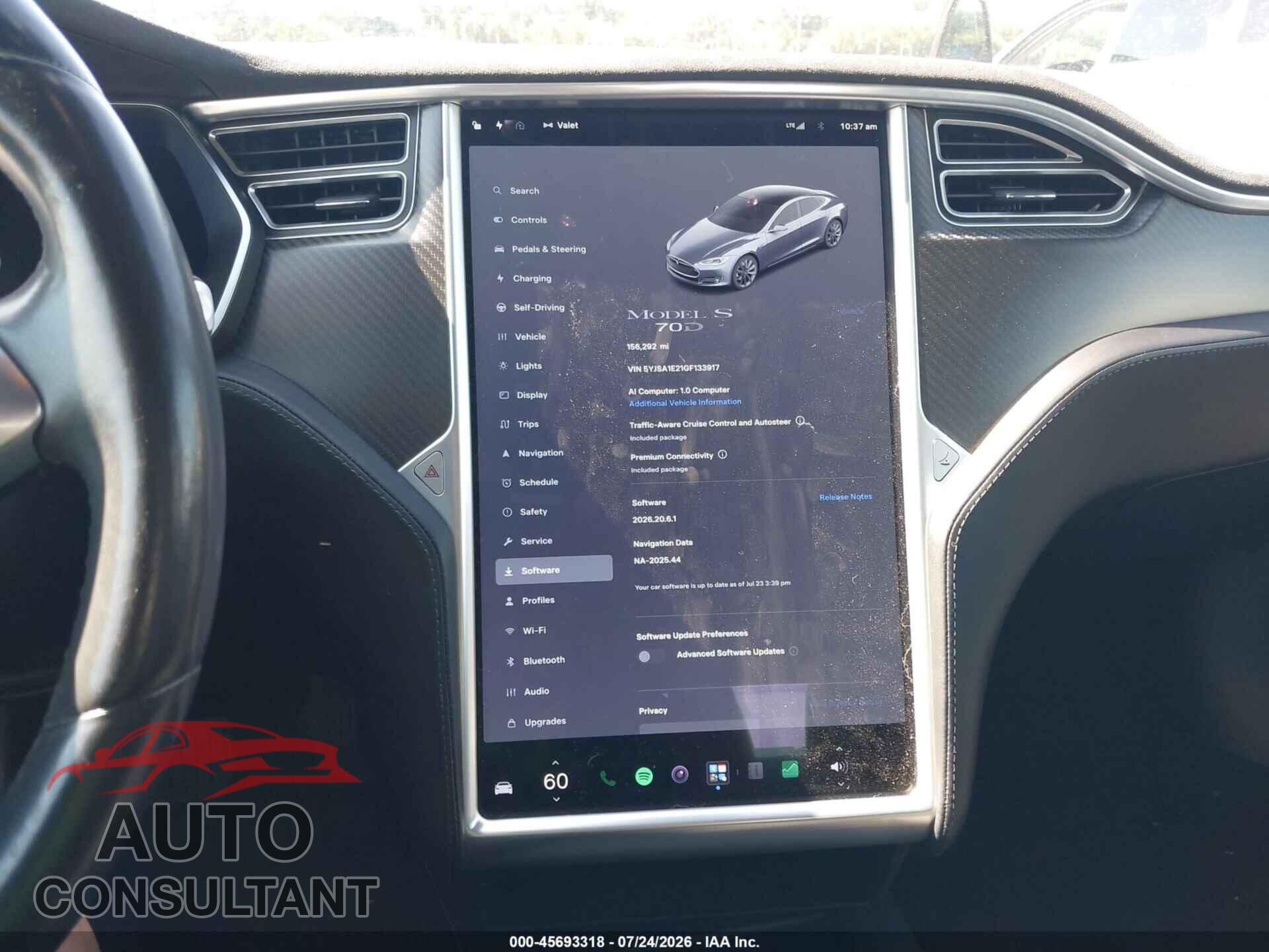 TESLA MODEL S 2016 - 5YJSA1E21GF133917