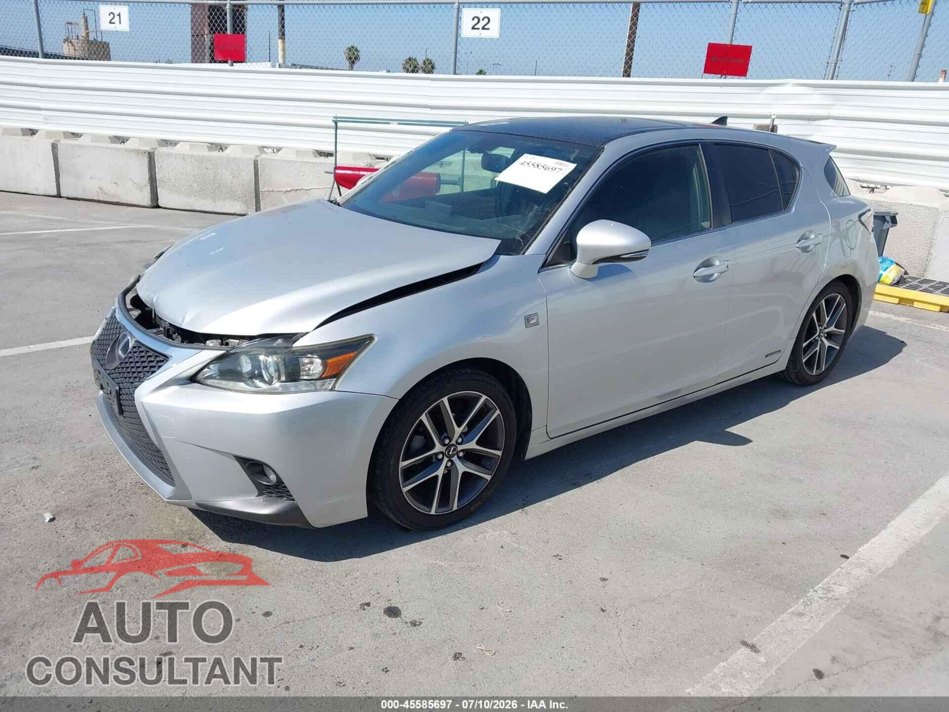 LEXUS CT 200H 2014 - JTHKD5BH4E2183779
