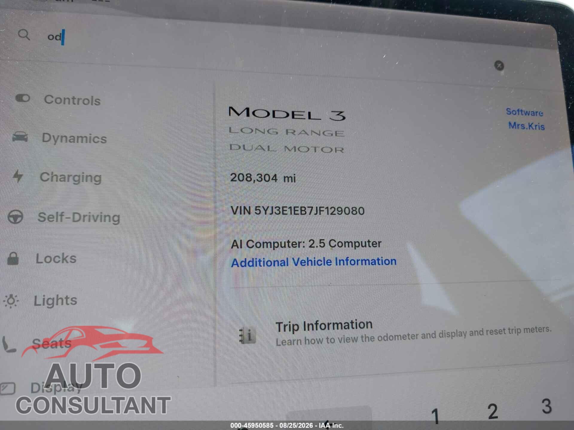 TESLA MODEL 3 2018 - 5YJ3E1EB7JF129080